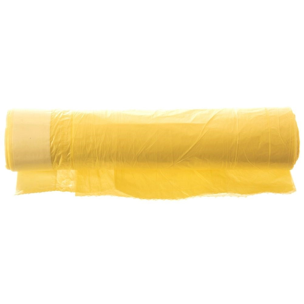 10-pack gula soppåsar 40L HDPE med citrondoft och dragsnöre