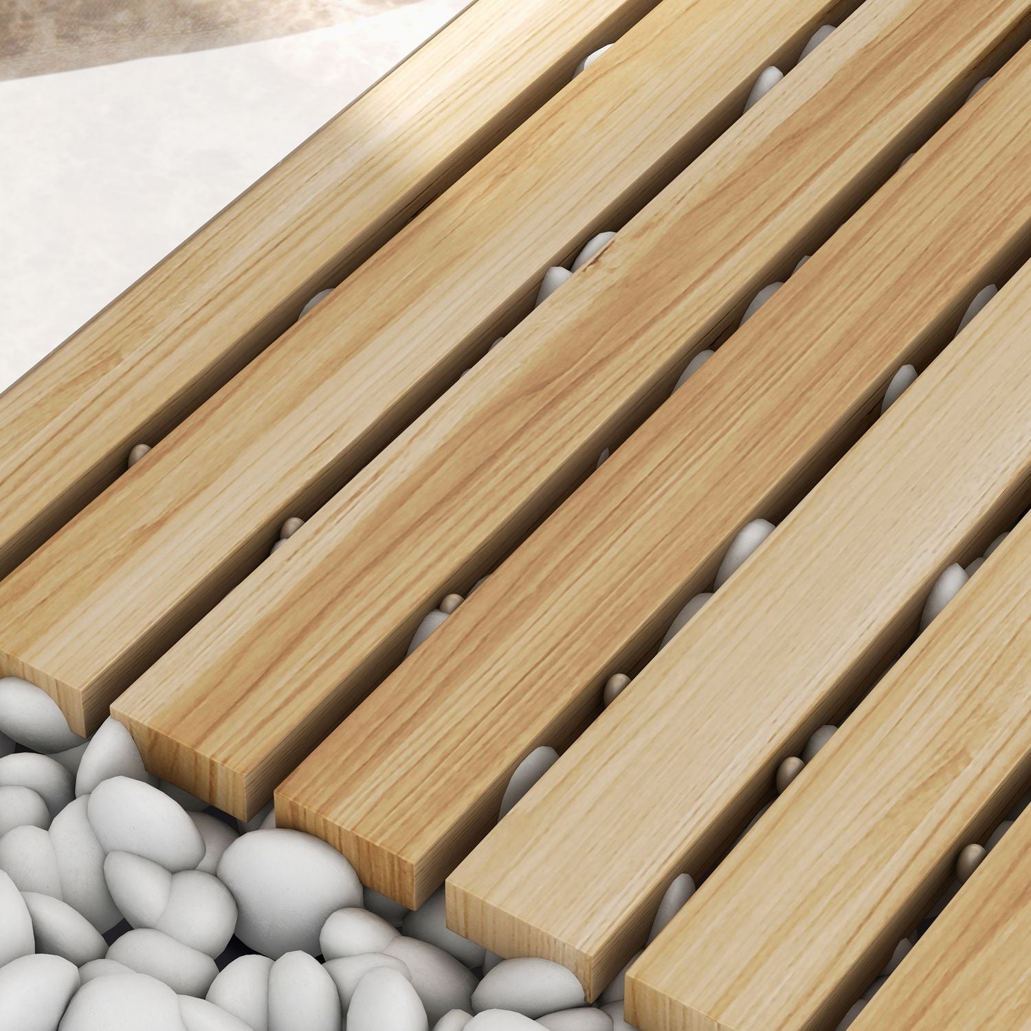 120 Cm Dekorativ trädgårdsstig i trä – väderbeständig gran