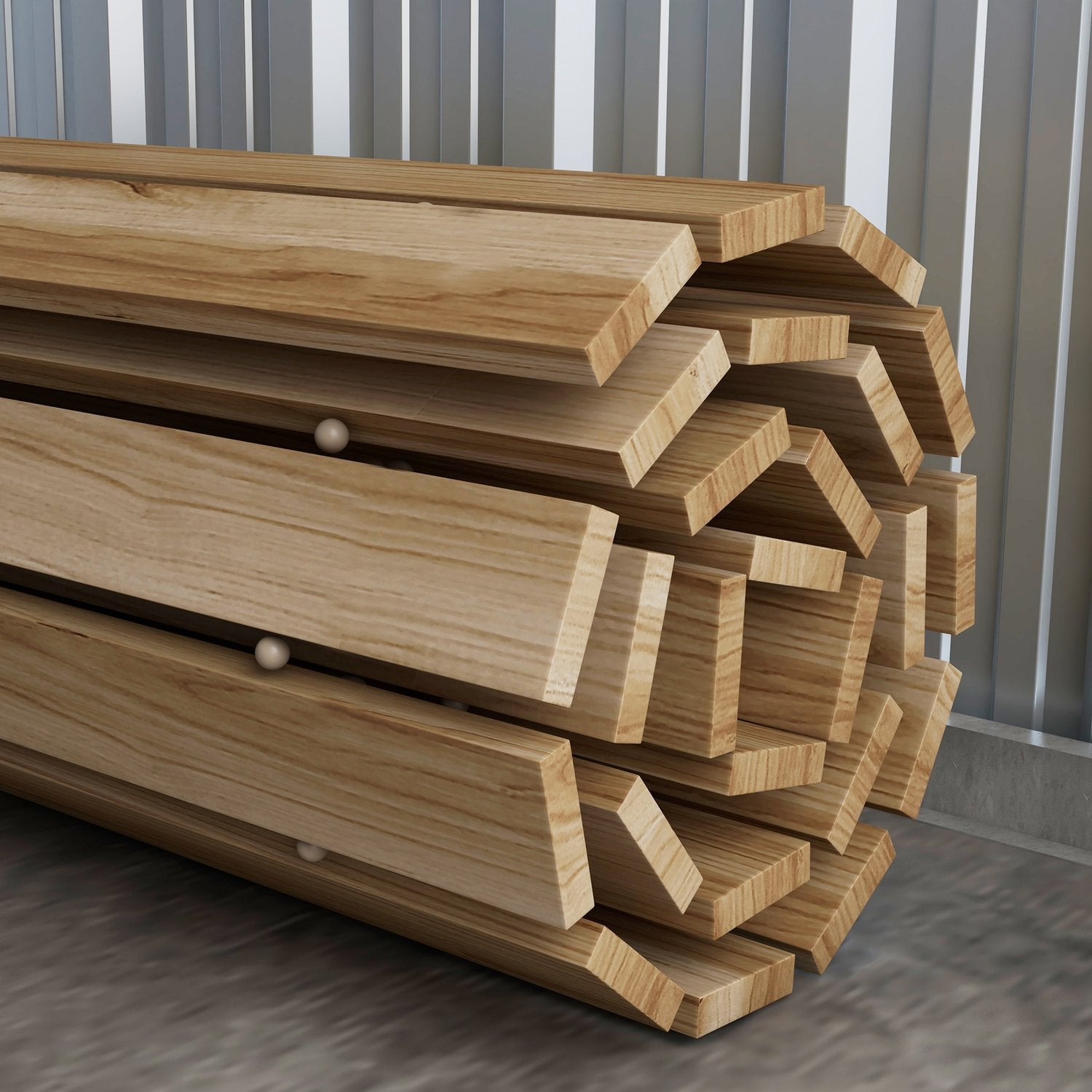 120 Cm Dekorativ trädgårdsstig i trä – väderbeständig gran