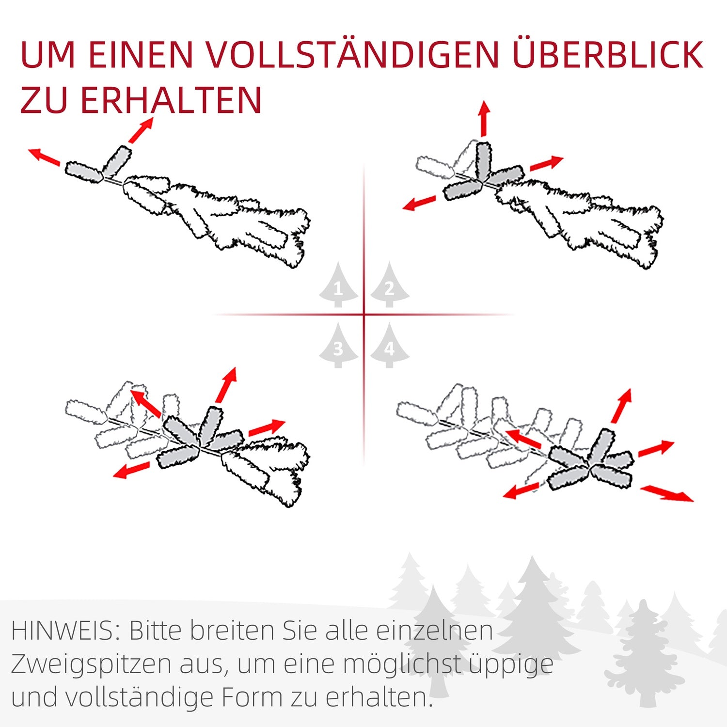 180 cm konstgjord julgran, snöfrostad, 390 tips