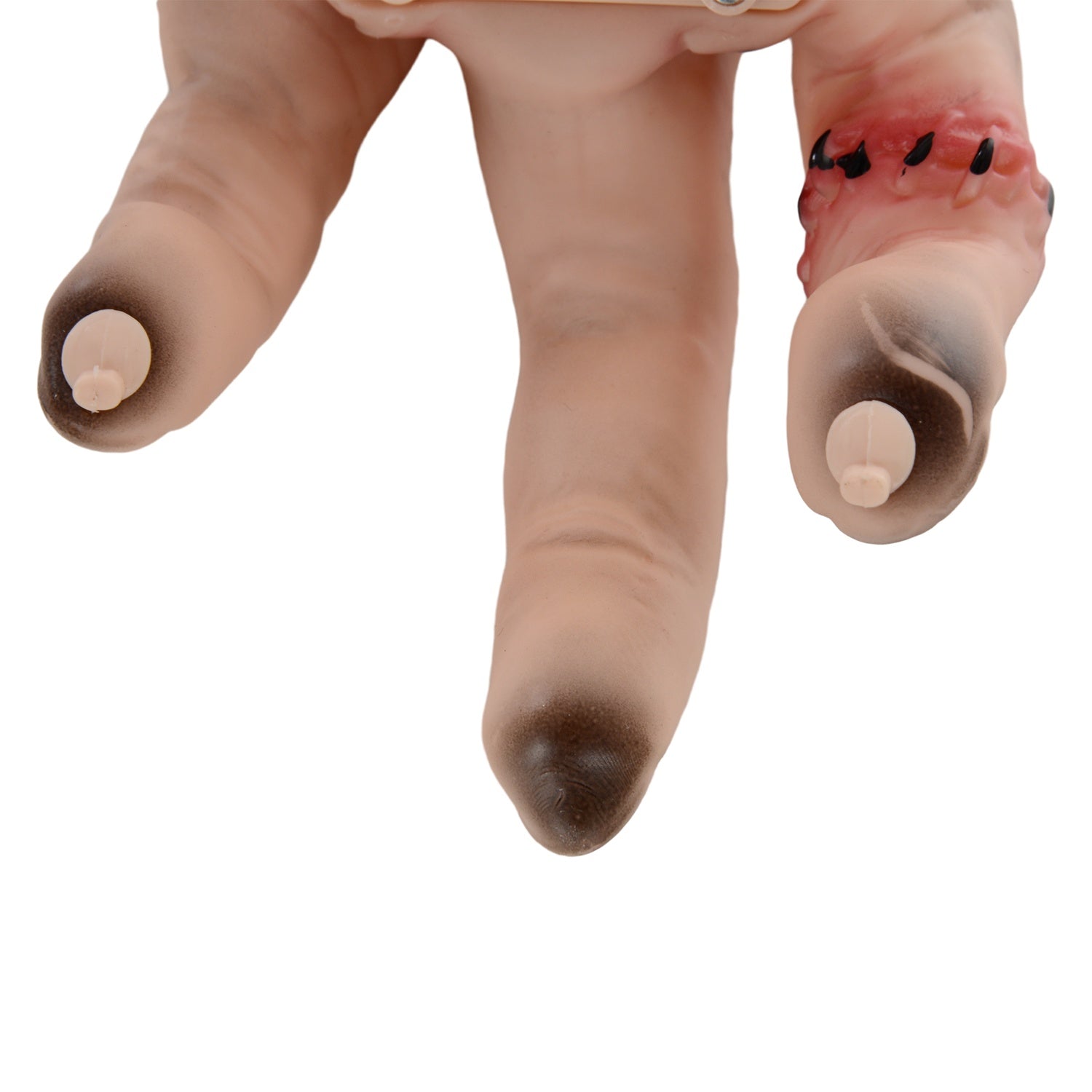 Realistisk 21 cm Halloween Scar Hand Prop med action och ljud