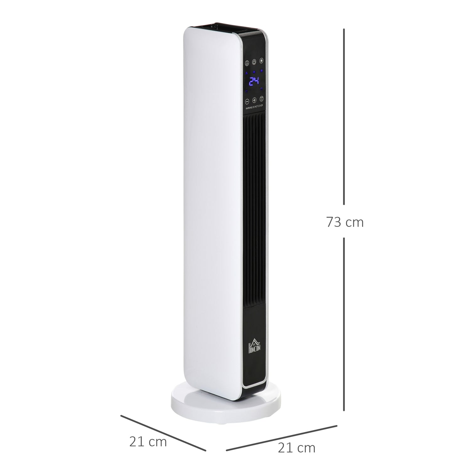 2200W elektrisk värmefläkt, fjärrkontroll, timer, oscillerande