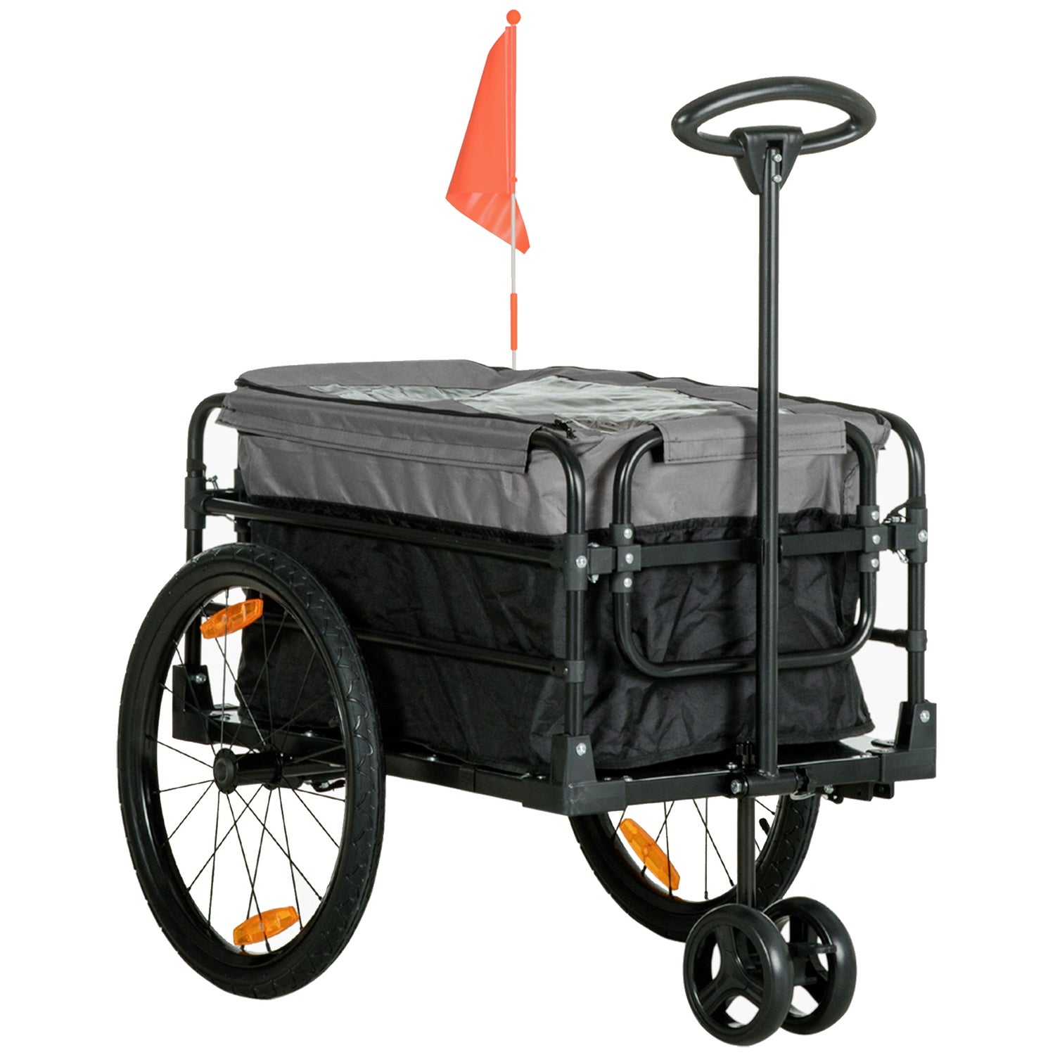 2-i-1 cykelvagn med 20"-däck, 40 kg kapacitet