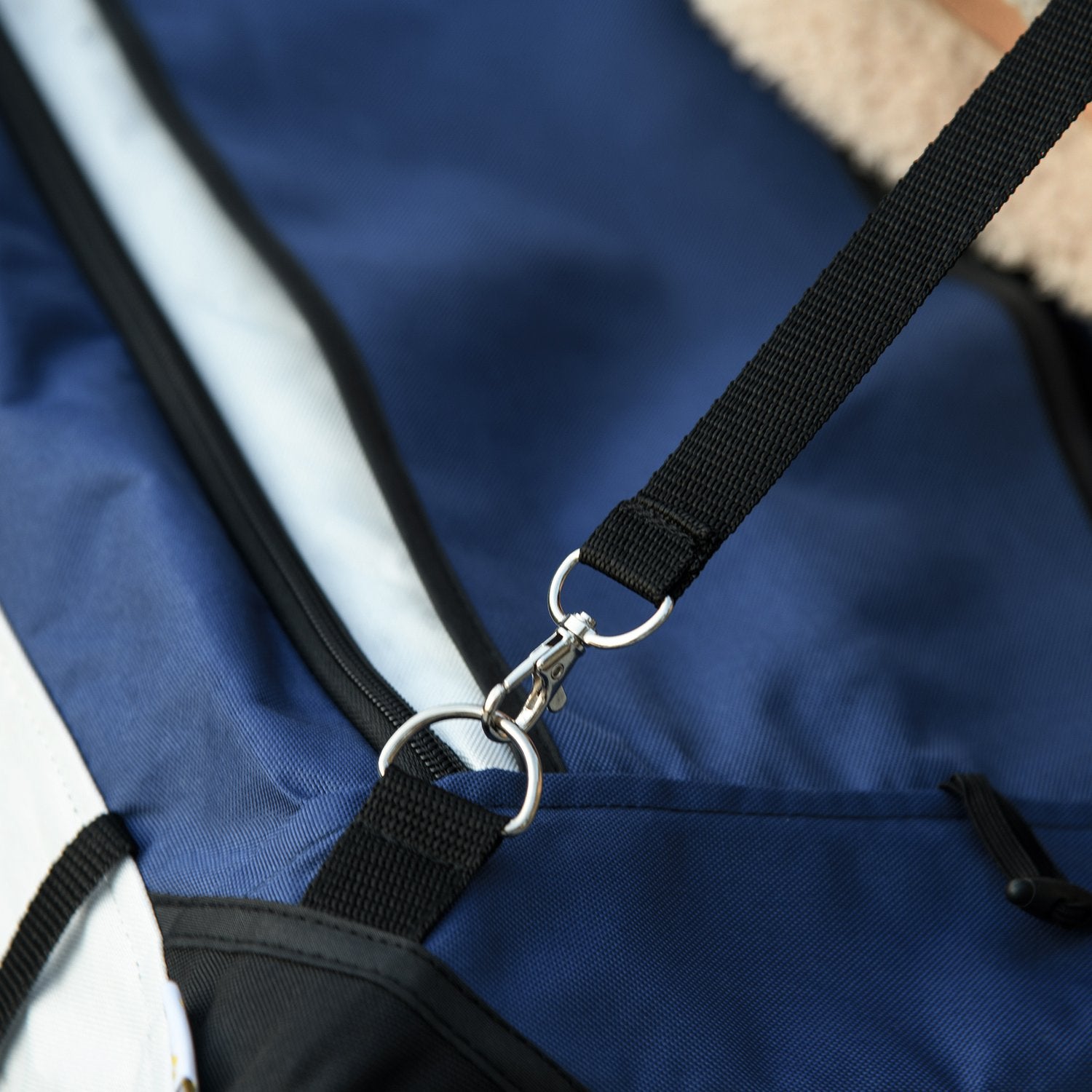 2-i-1 hundvagn med löstagbar korg, blå