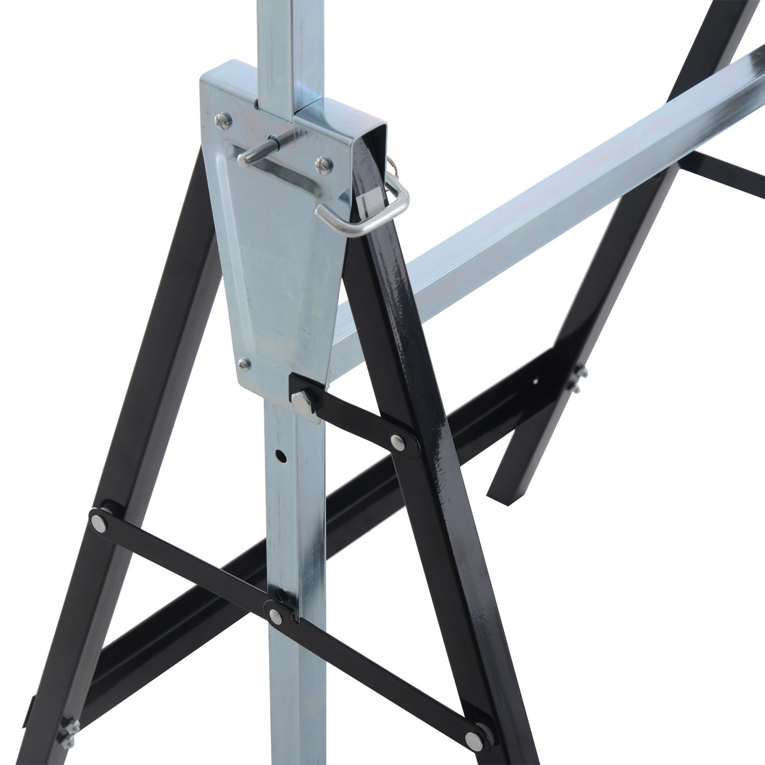 Justerbara fällbara stålbockar – Heavy Duty, Svart