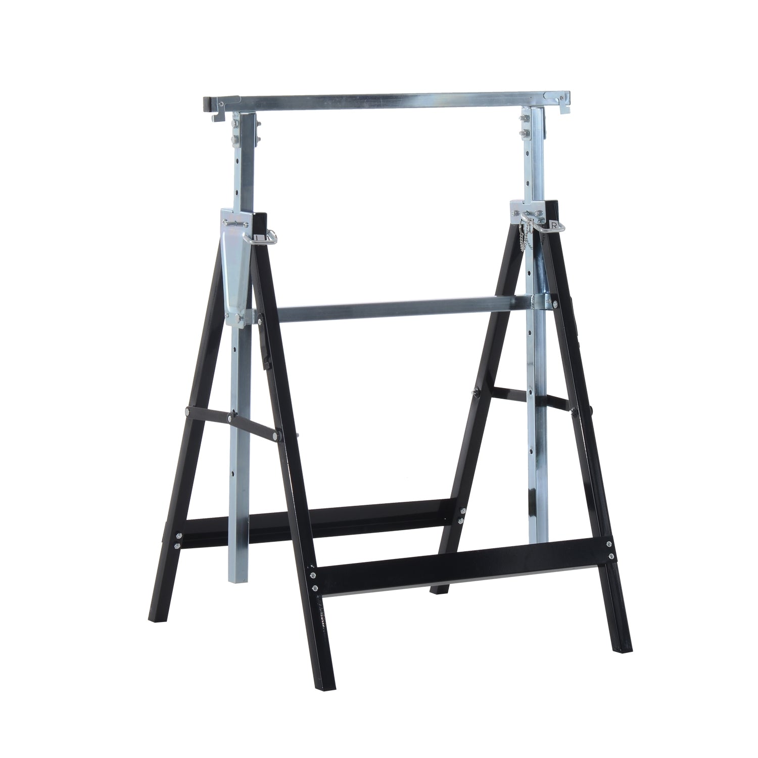 Justerbara fällbara stålbockar – Heavy Duty, Svart