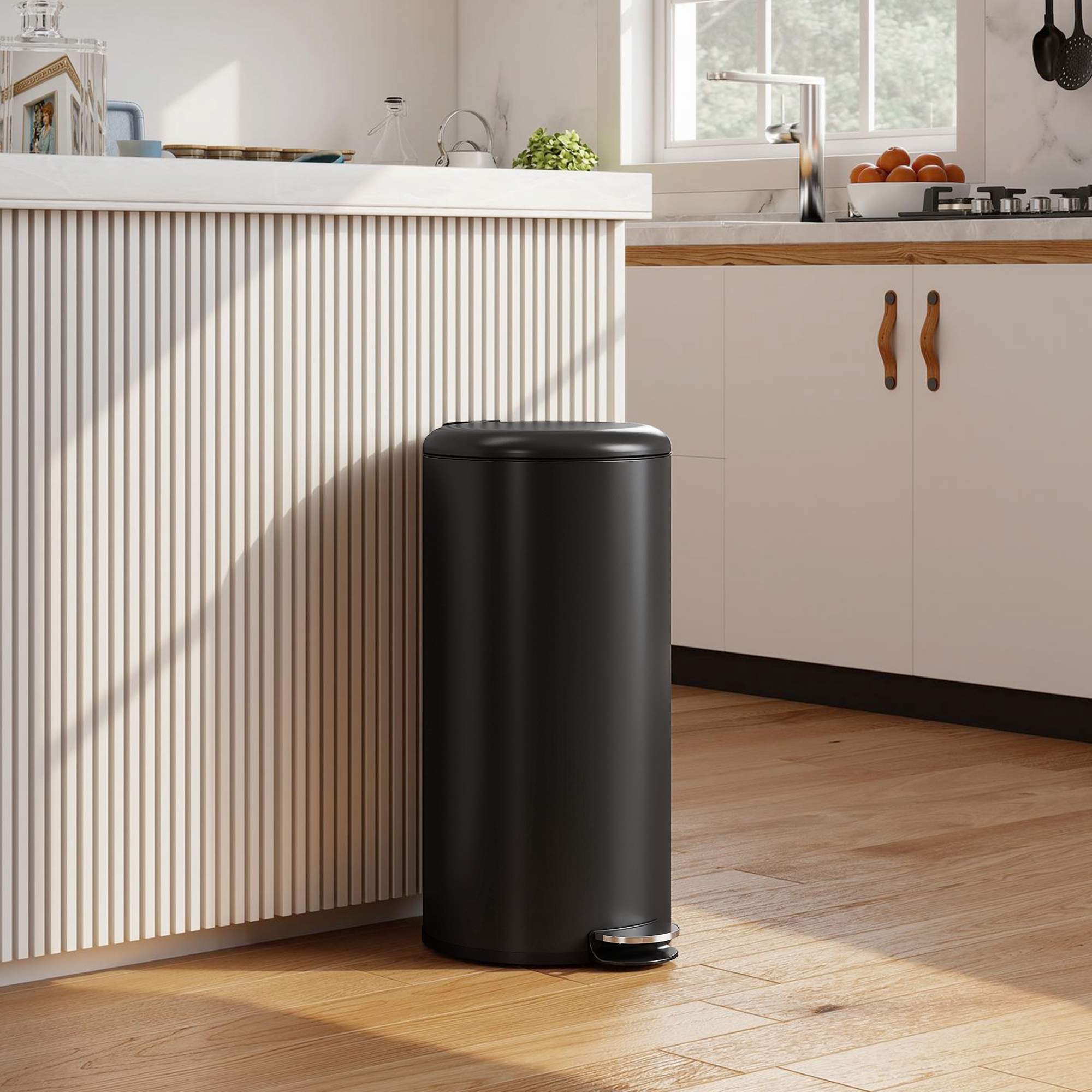 30L pedalhink med mjukstängande lock, svart
