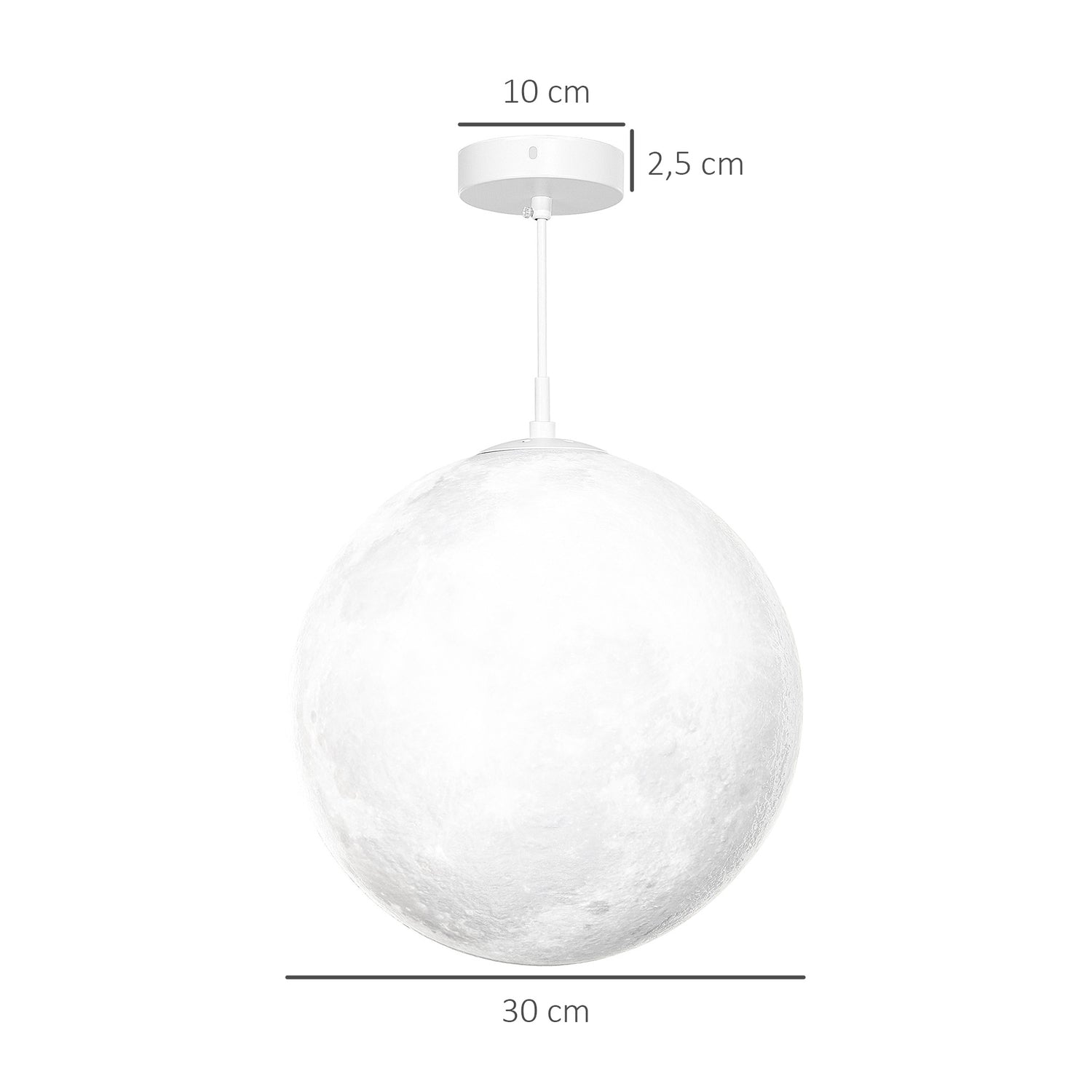 3D Moon Pendel Light med färgbyte och appkontroll