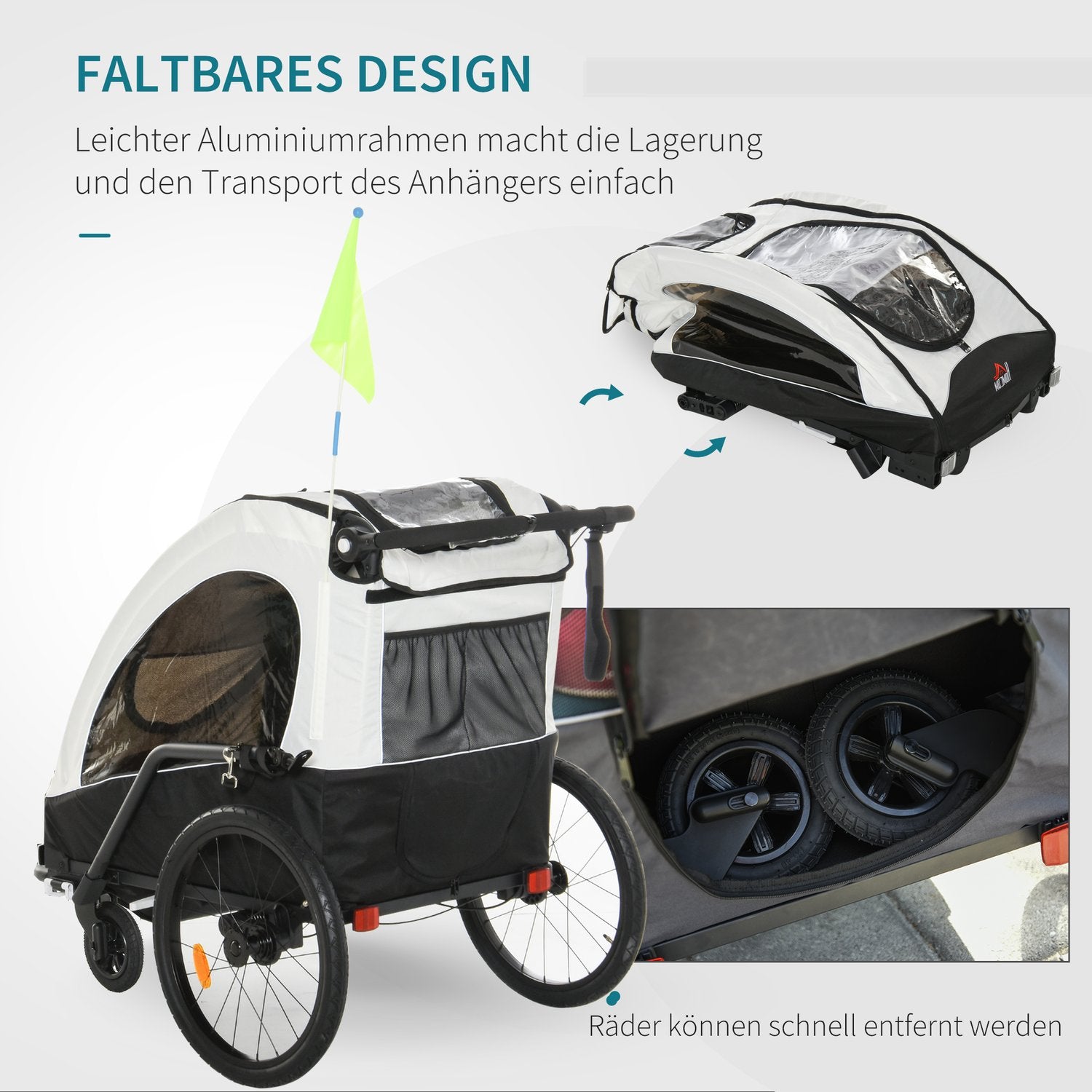 3-i-1 barncykelvagn och joggingvagn, aluminium, 2 säten
