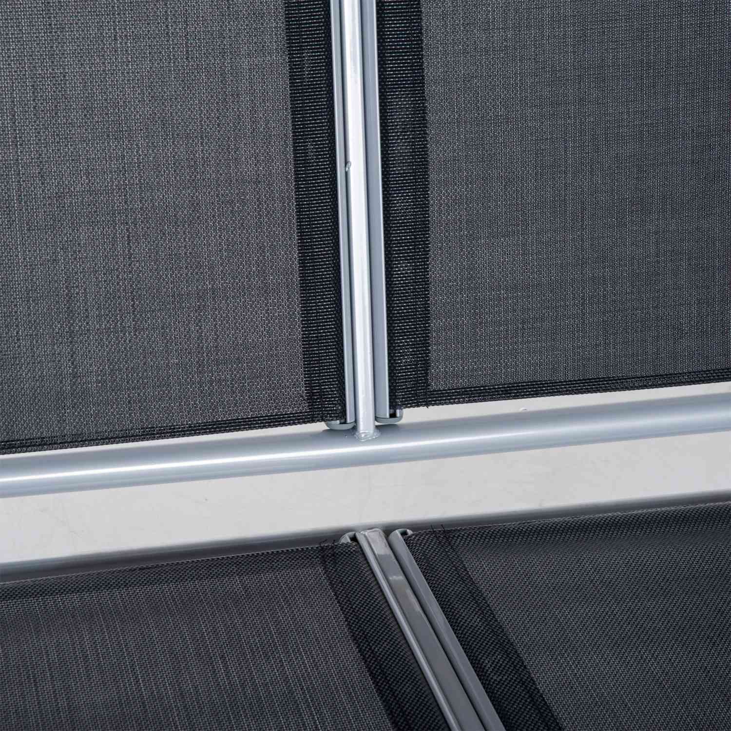 3-sits trädgårdsgunga med tak – metallram, svart/silver