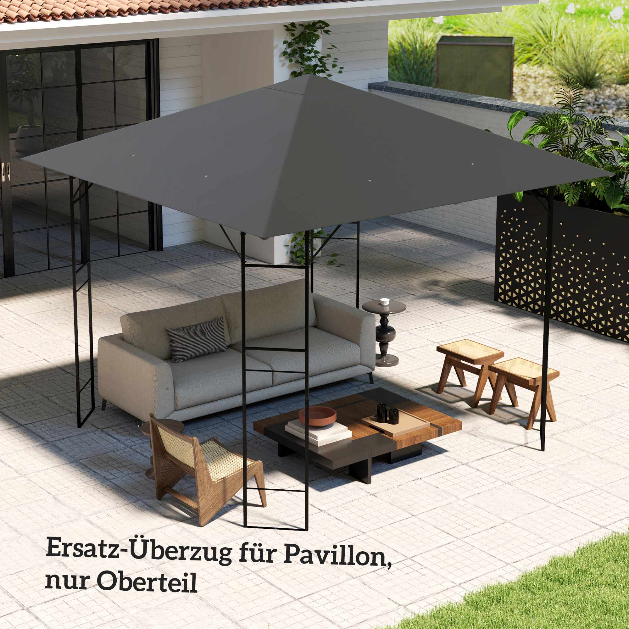 3x3m Paviljong Ersättningstak, Vattenavvisande, UPF30+