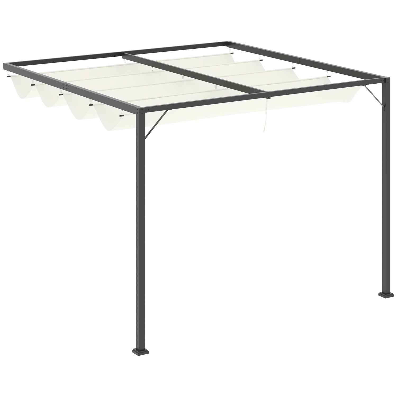3x3m väderbeständig pergola Lusthus med tygtak