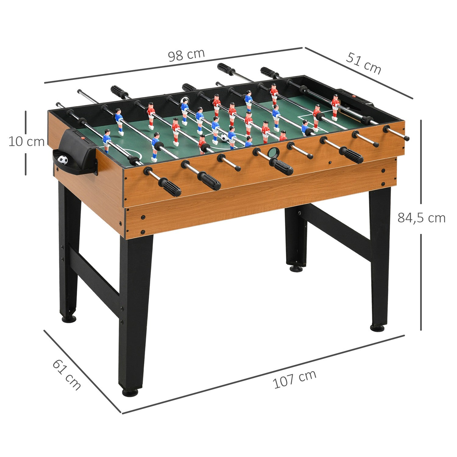 Flerspelsbord: Ping Pong, Foosball, Biljard, Air Hockey