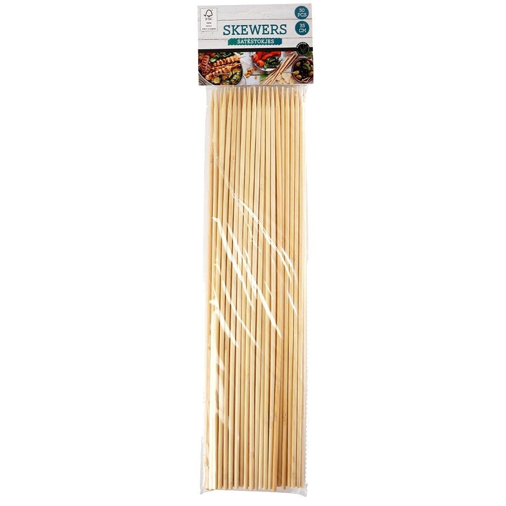 50-pack Långa Grillspett i Bambu – Perfekt för Alla Spett