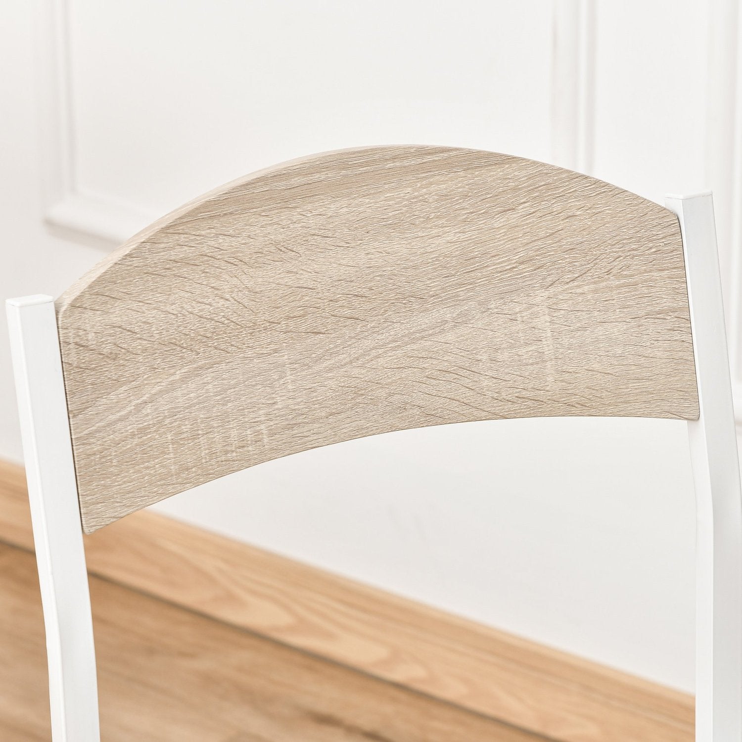 5-delad matbordsset, träfibrer MDF & metall, grå/vit