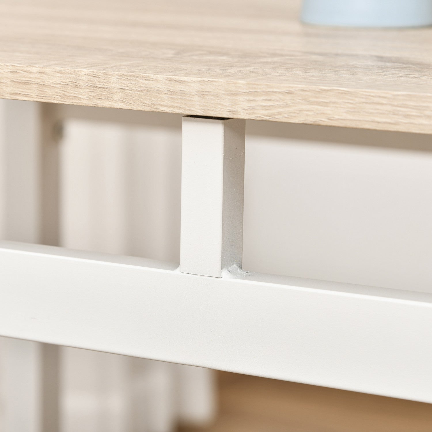5-delad matbordsset, träfibrer MDF & metall, grå/vit