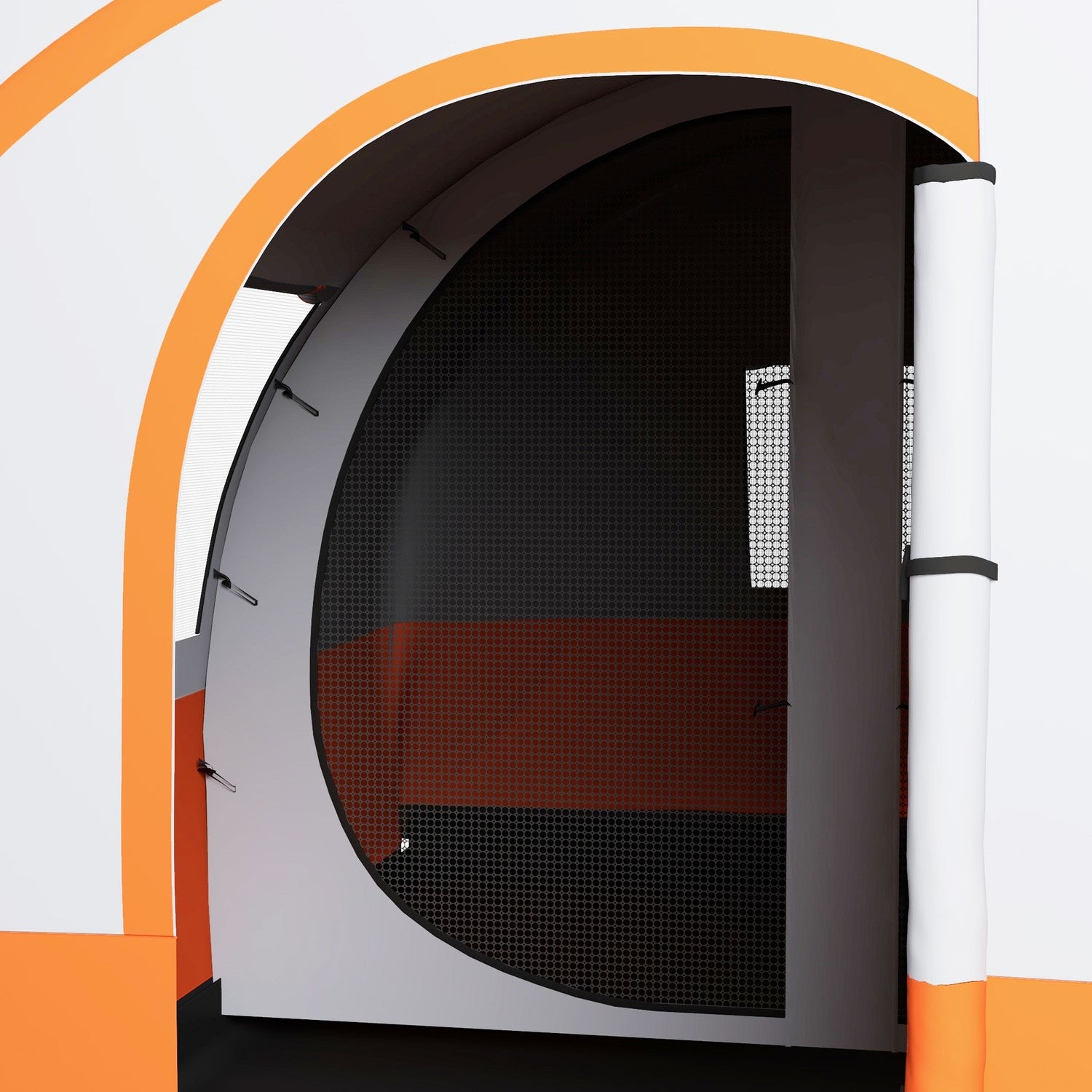 6-personers tunneltält, 2 rum, vattenavvisande, gräddvit