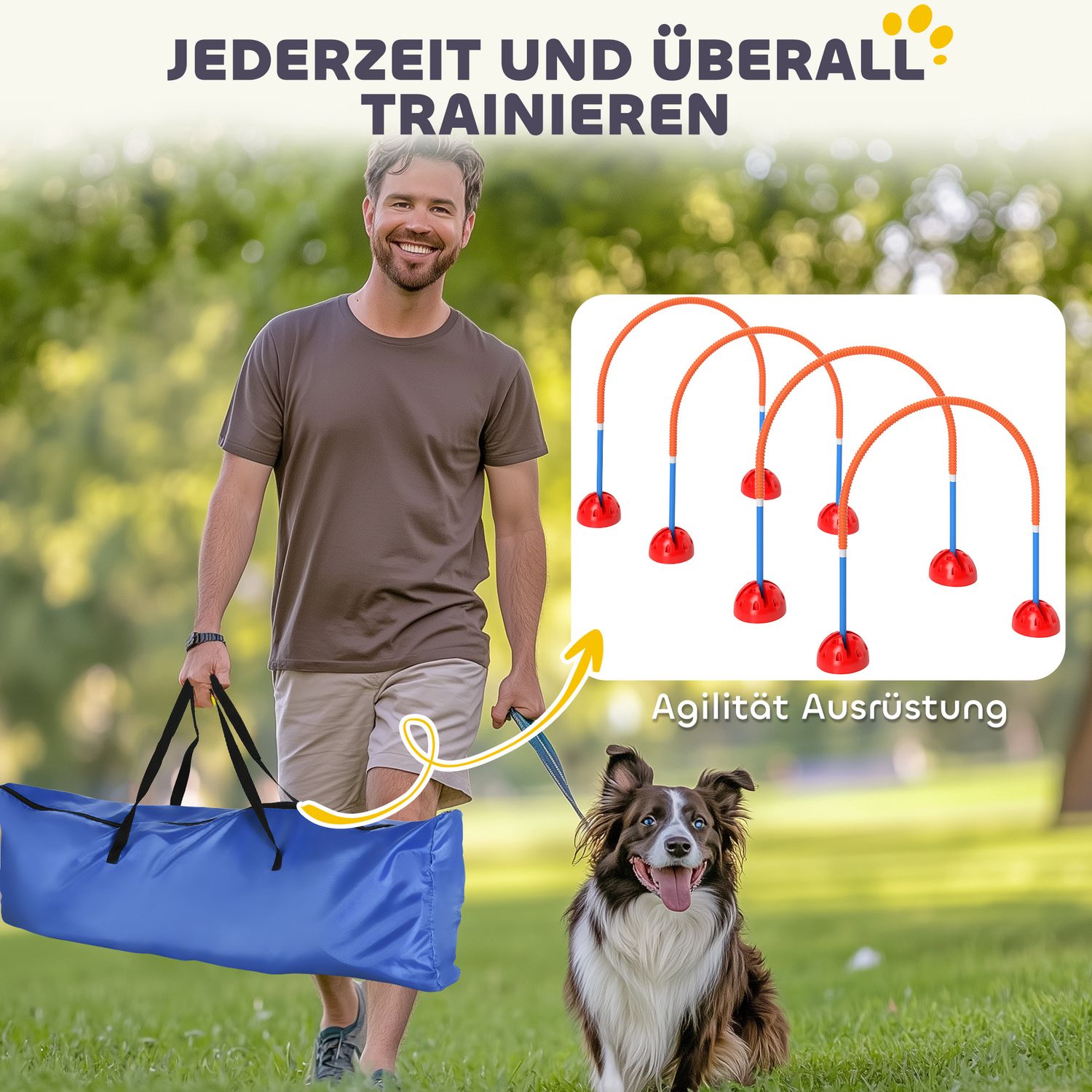 Dog Agility Set – 5-delat justerbart träningspaket