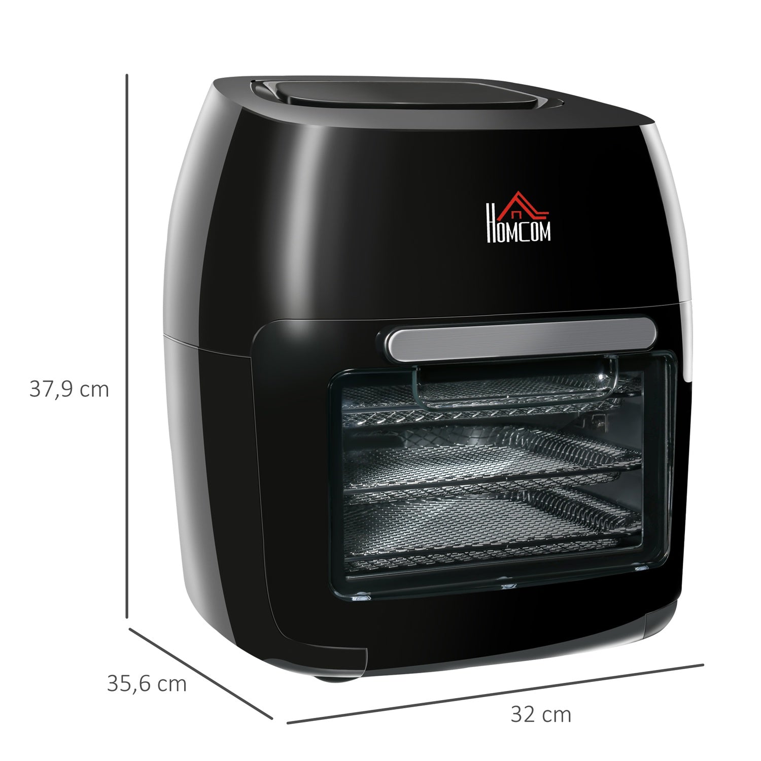 Air Fryer Ugn, Dehydrator & Grill, Oljefri, Svart
