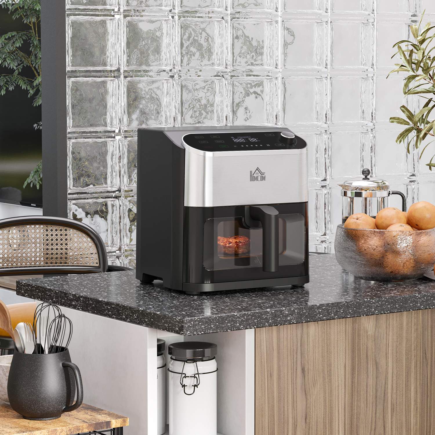Air Fryer med pekskärm, 6,5L, 1350W, non-stick korg