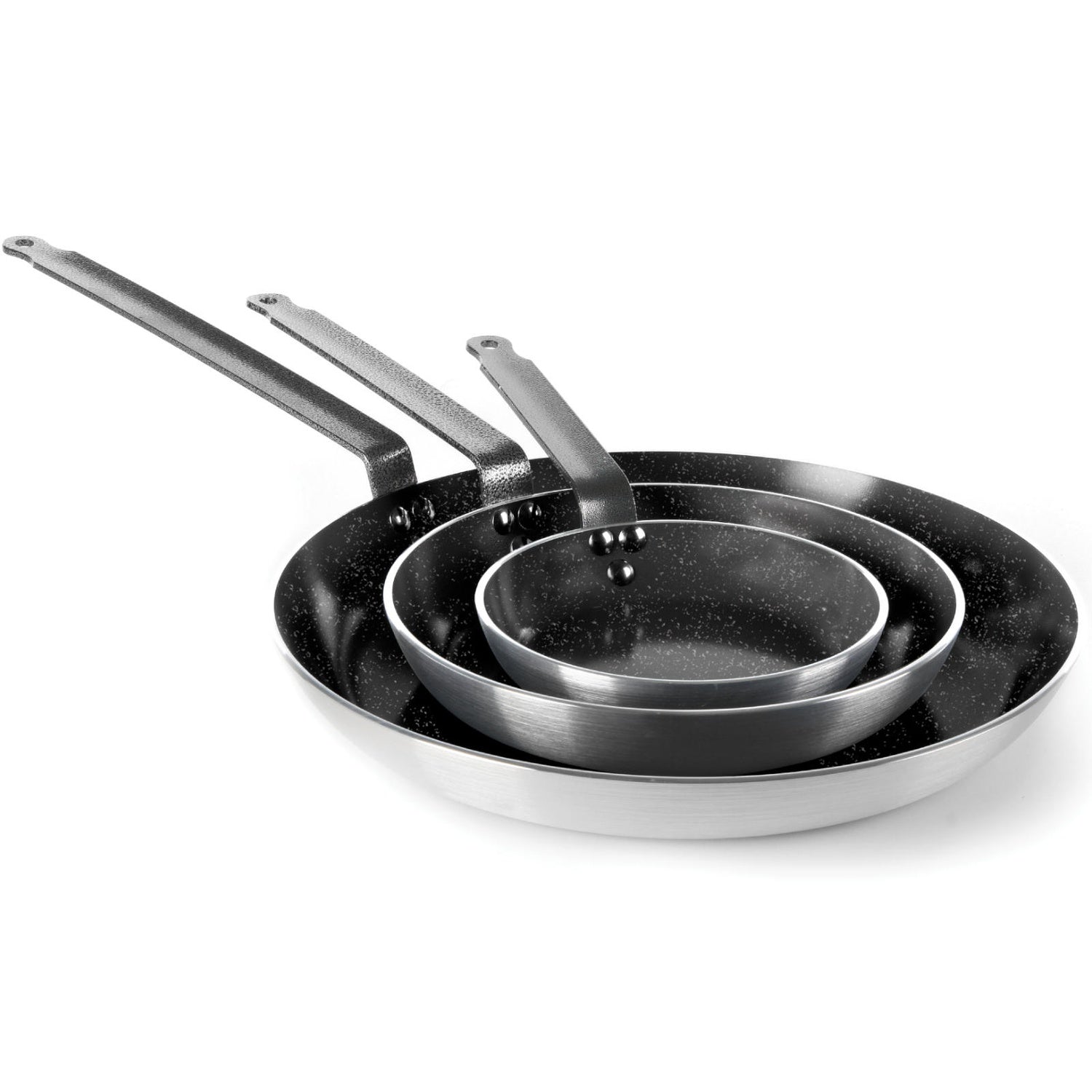 Aluminiumstekpanna med marmorerad non-stick beläggning. 320 mm - Hendi 627631