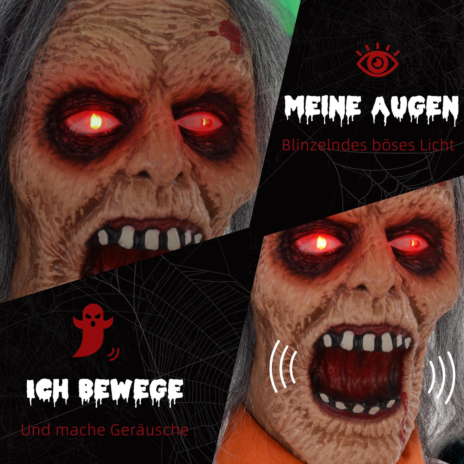 Animerad Halloween-dekoration med ljud- och ljuseffekter