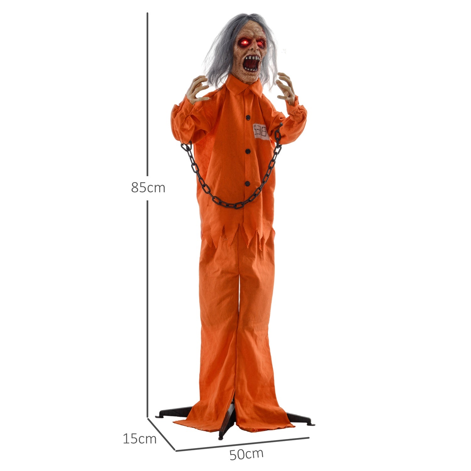 Animerad Halloween-dekoration med ljud- och ljuseffekter