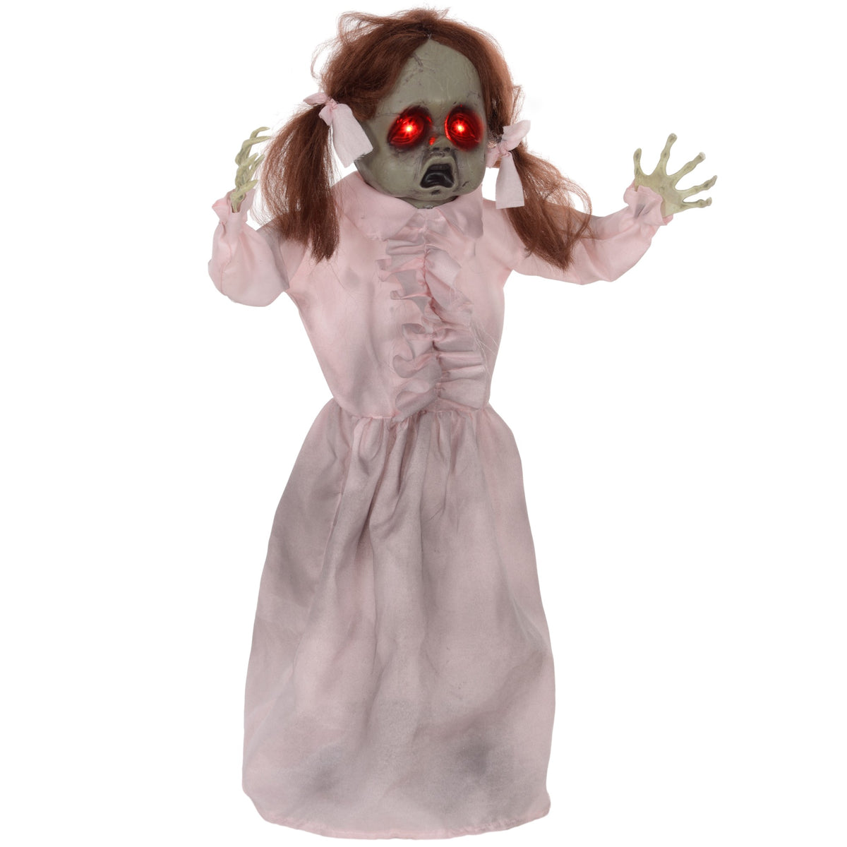 Animert Halloween-dukke, lyd- og berøringsaktivert, 76 cm