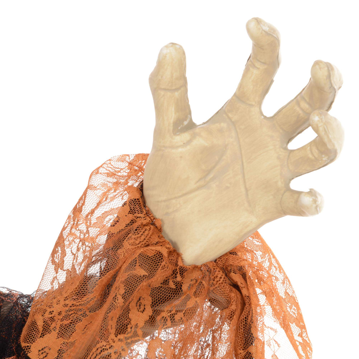 Animerad halloweenhäxdekoration med röda ögon, 183 cm