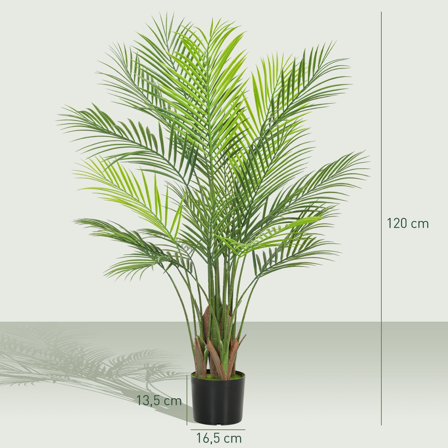 Artificiell Areca-palm, 120 cm, UV-beständig inomhus/utomhus