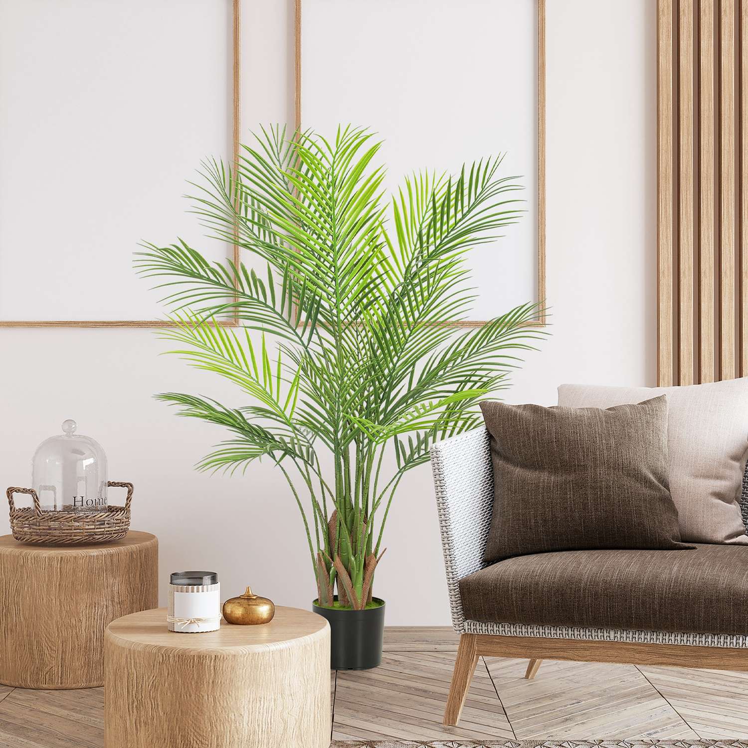 Artificiell Areca-palm, 120 cm, UV-beständig inomhus/utomhus