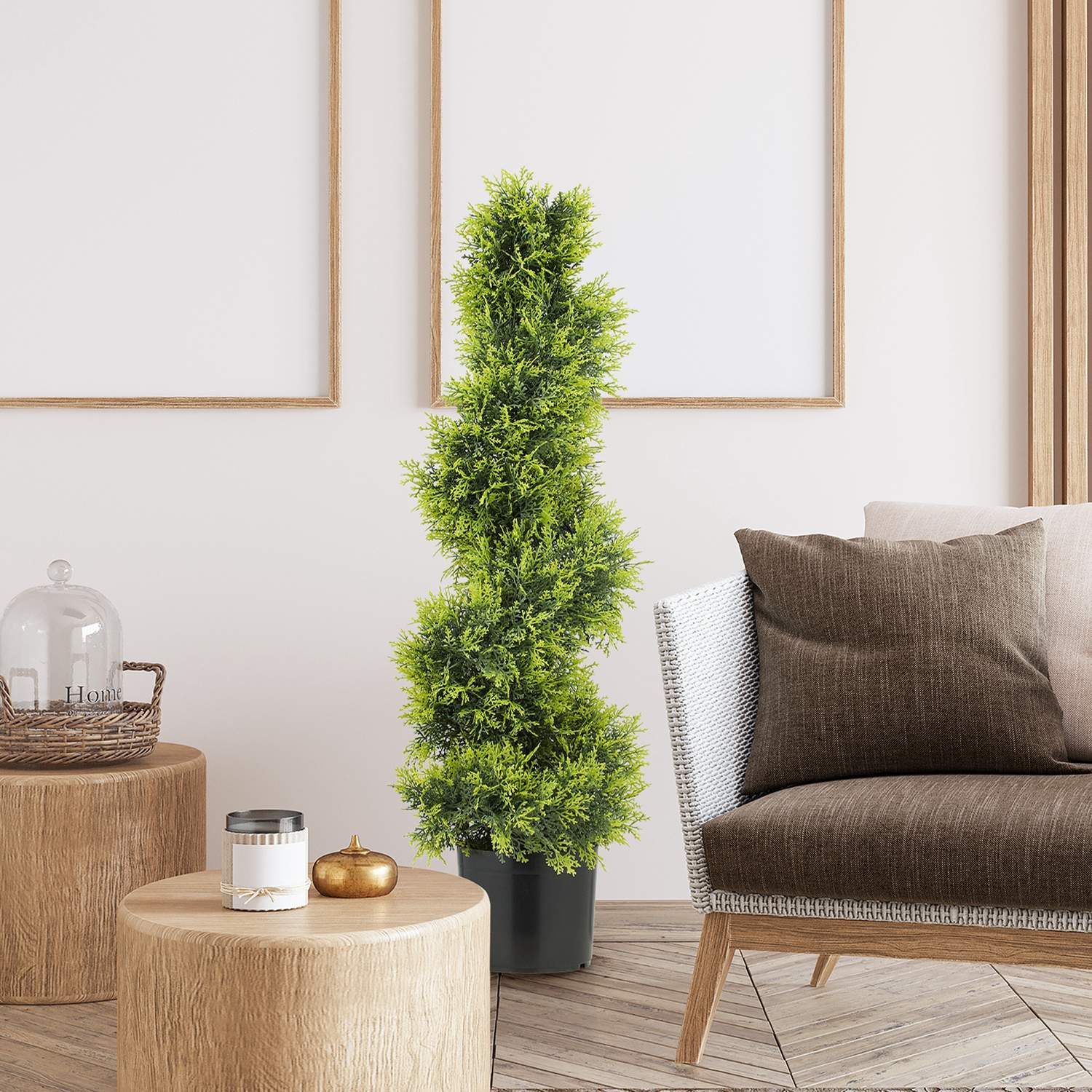 Artificiell spiral topiary träd, 90cm, UV-beständig