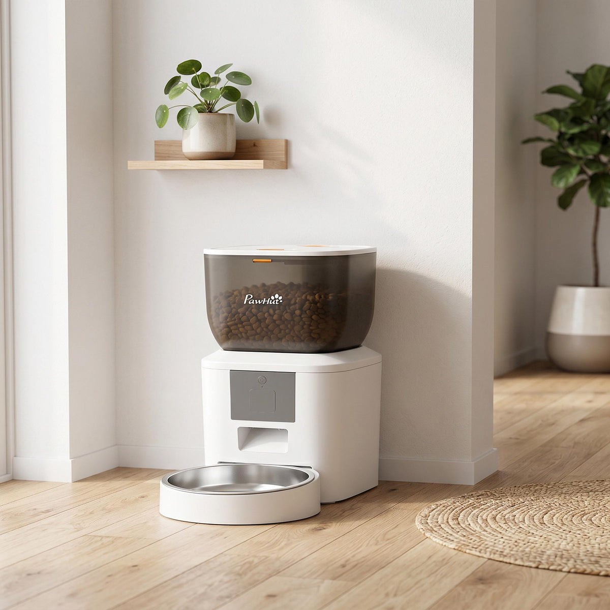 Automatisk kattmatare, 4 l, WiFi-appstyrning, röststyrning