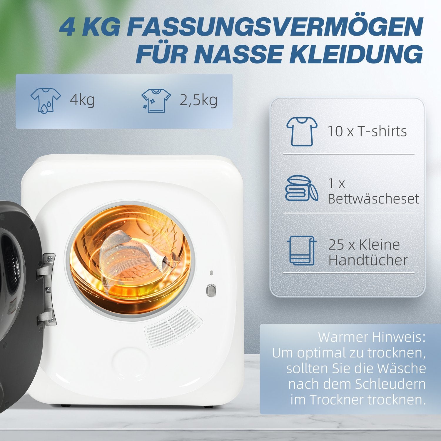 4 kg Avgastork, Desinfektion, Smart Mode, Vit