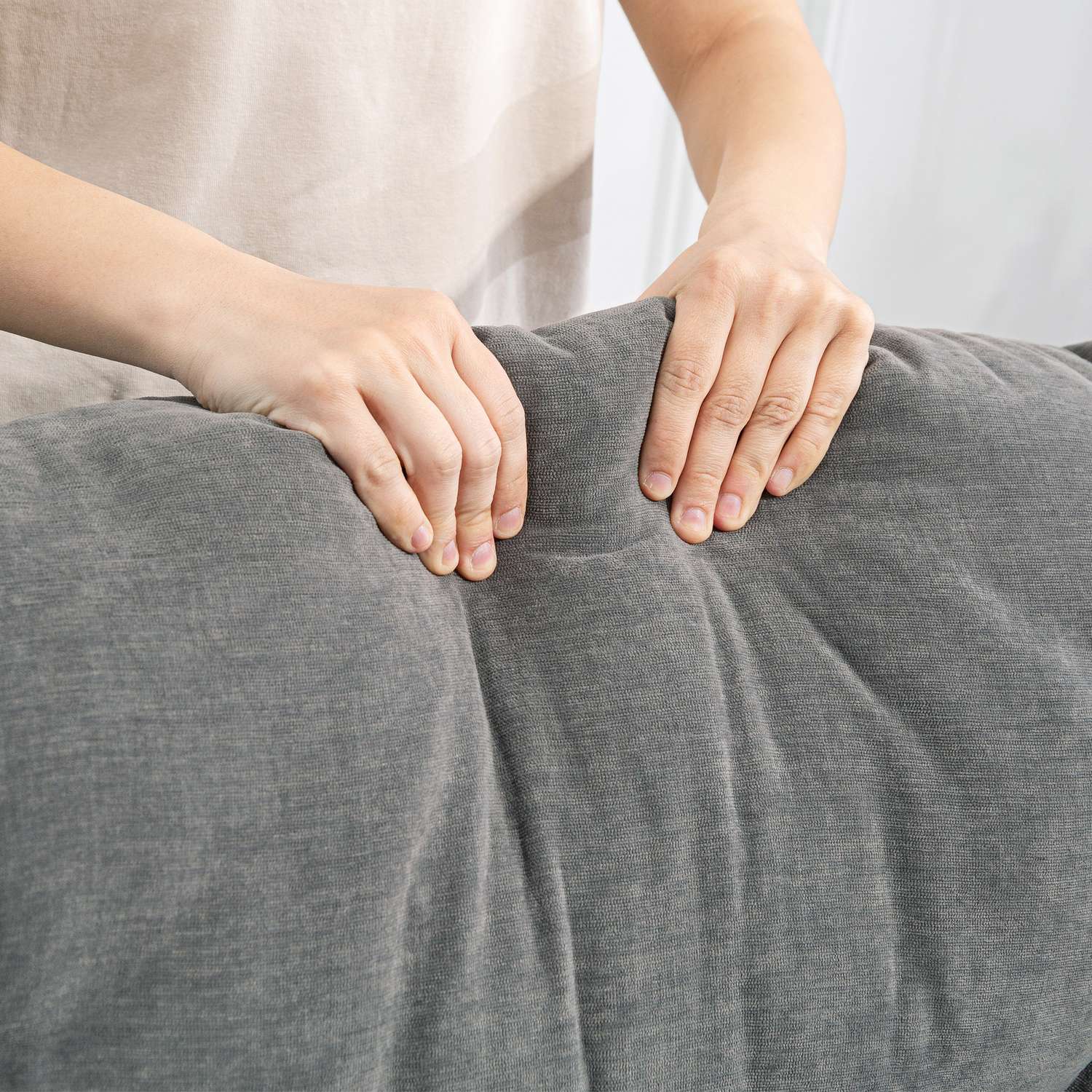 Avkopplande stol med massagefunktion, liggfunktion, roterande massagestol, 4 sidfickor och fjärrkontroll, mörkgrå