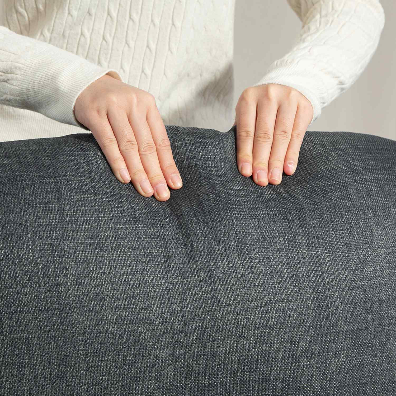 Liggande massagestol med värme, fjärrkontroll, mörkgrå