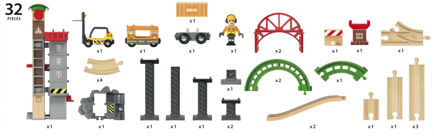 BRIO World 33887 - Lyft och last - förvaringsset