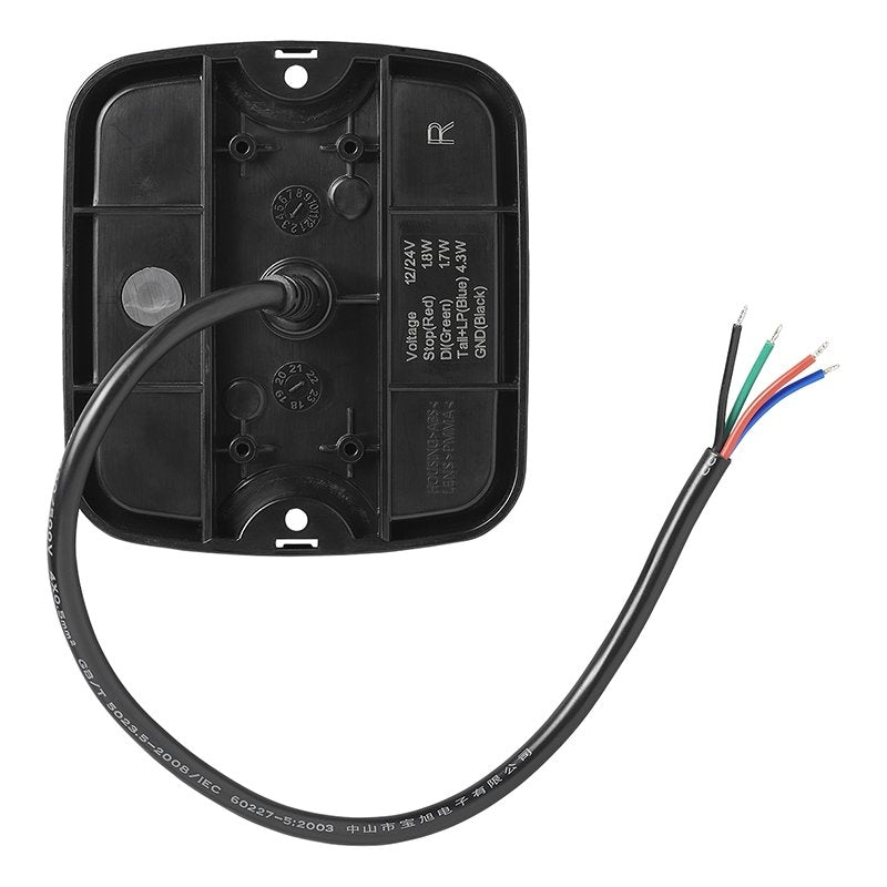Baklykta 4 funktion 105 x 95 mm LED + GLOW höger