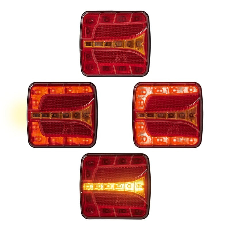 Baklykta 4 funktion 106 x 99 mm LED höger