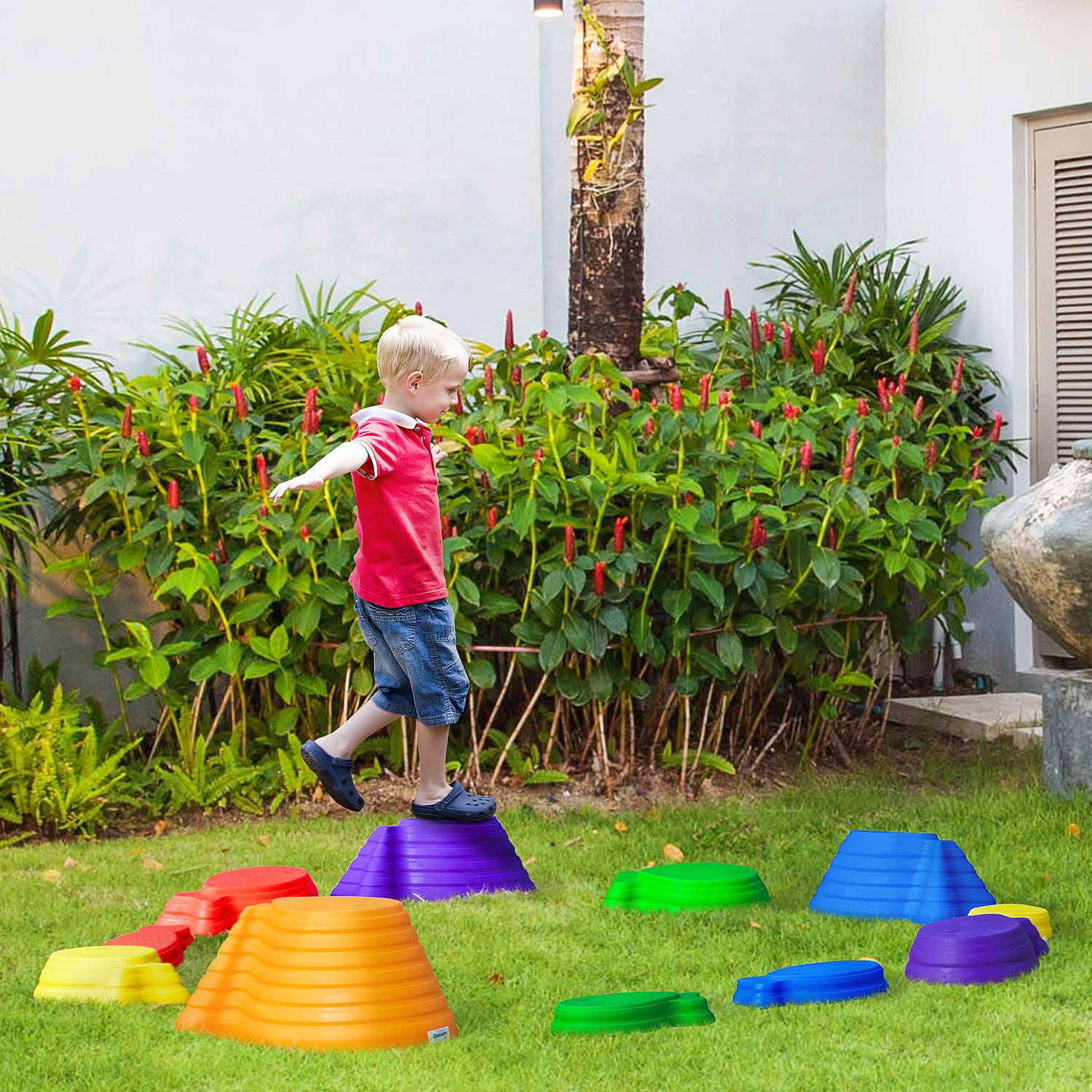 Balance Stepping Stones, paket med 11 – inomhus/utomhusbruk