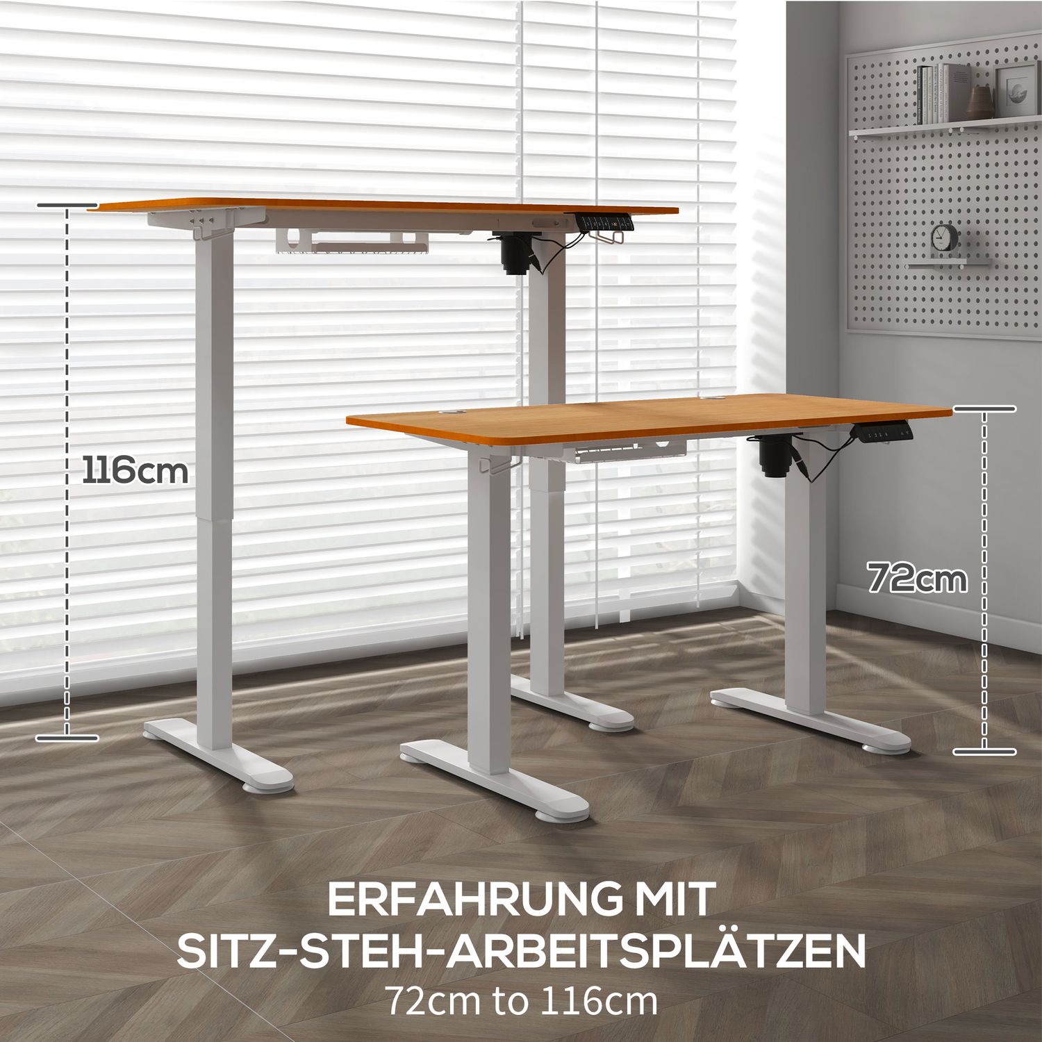 Elektriskt höjdjusterbart stångbord, 120x60cm, Anti-kollision