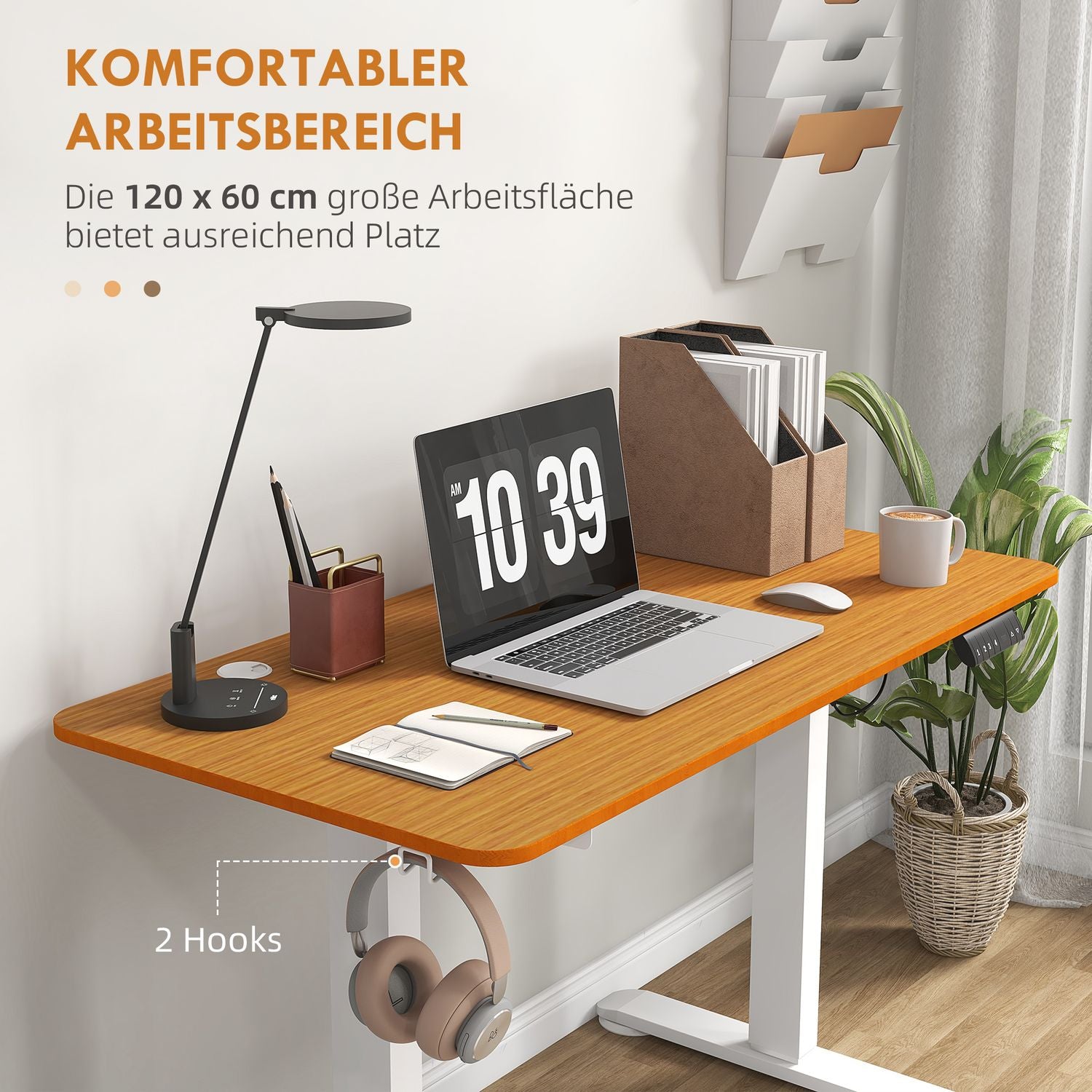 Elektriskt höjdjusterbart stångbord, 120x60cm, Anti-kollision