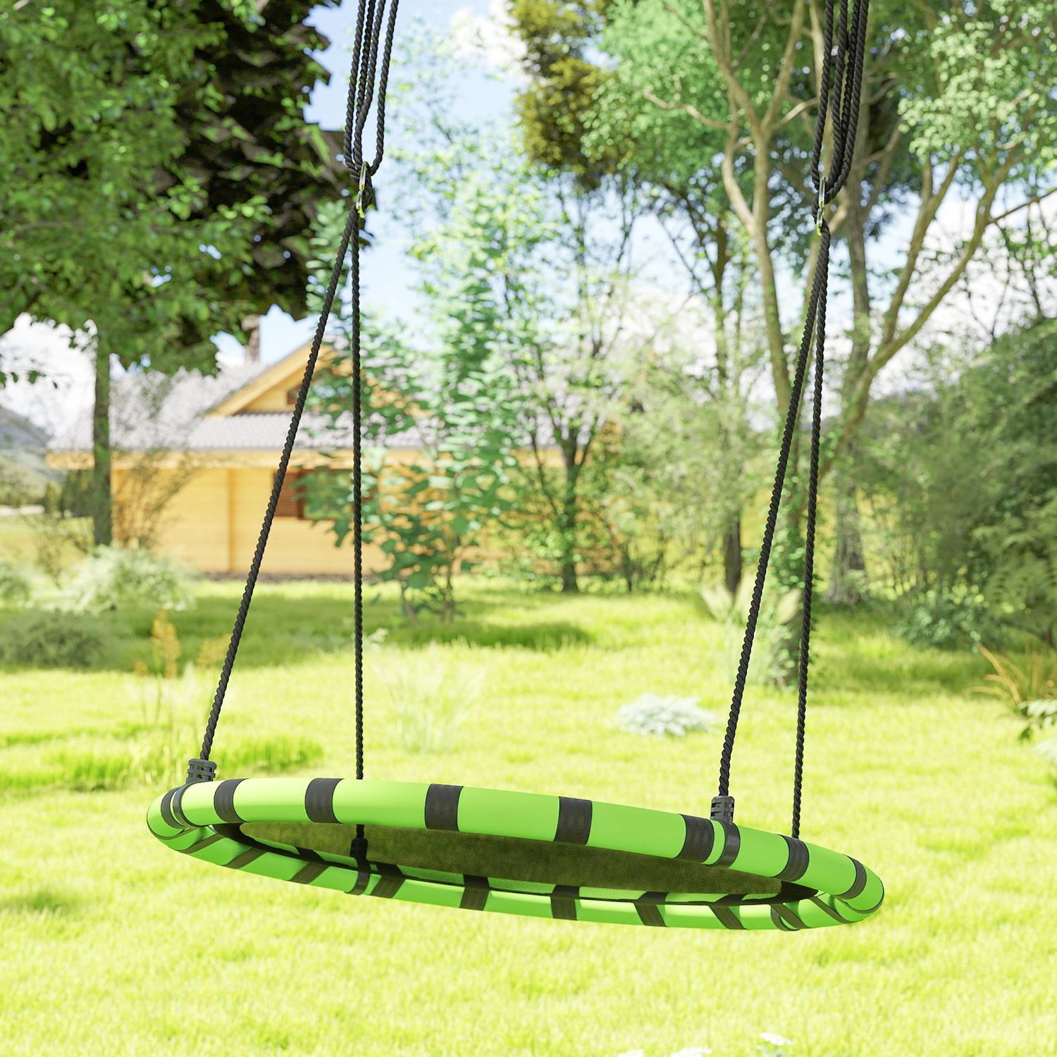 Barngunga, 150 kg Kapacitet, Ø100 x 180 cm, Svart
