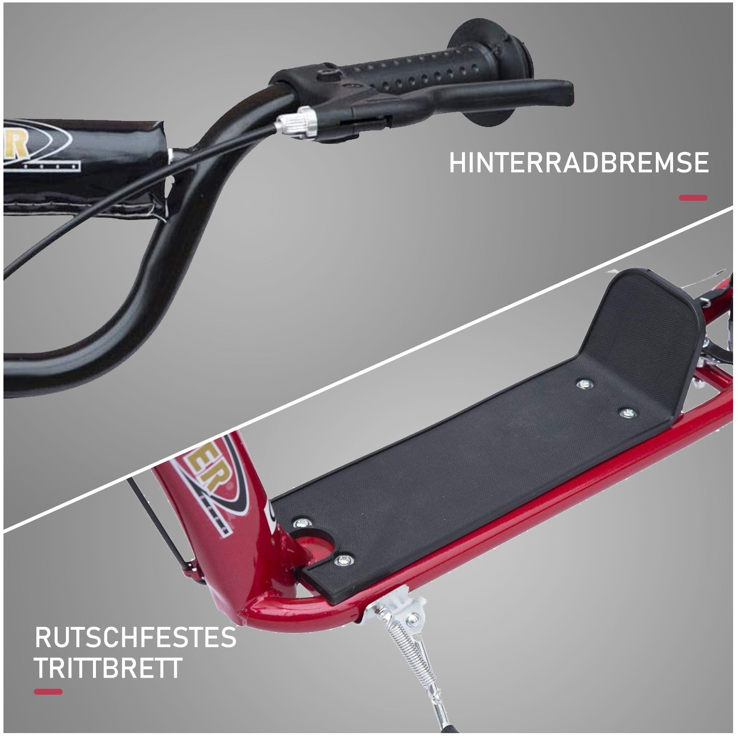 Barns 12"" Red City Scooter, justerbar höjd, bakbroms