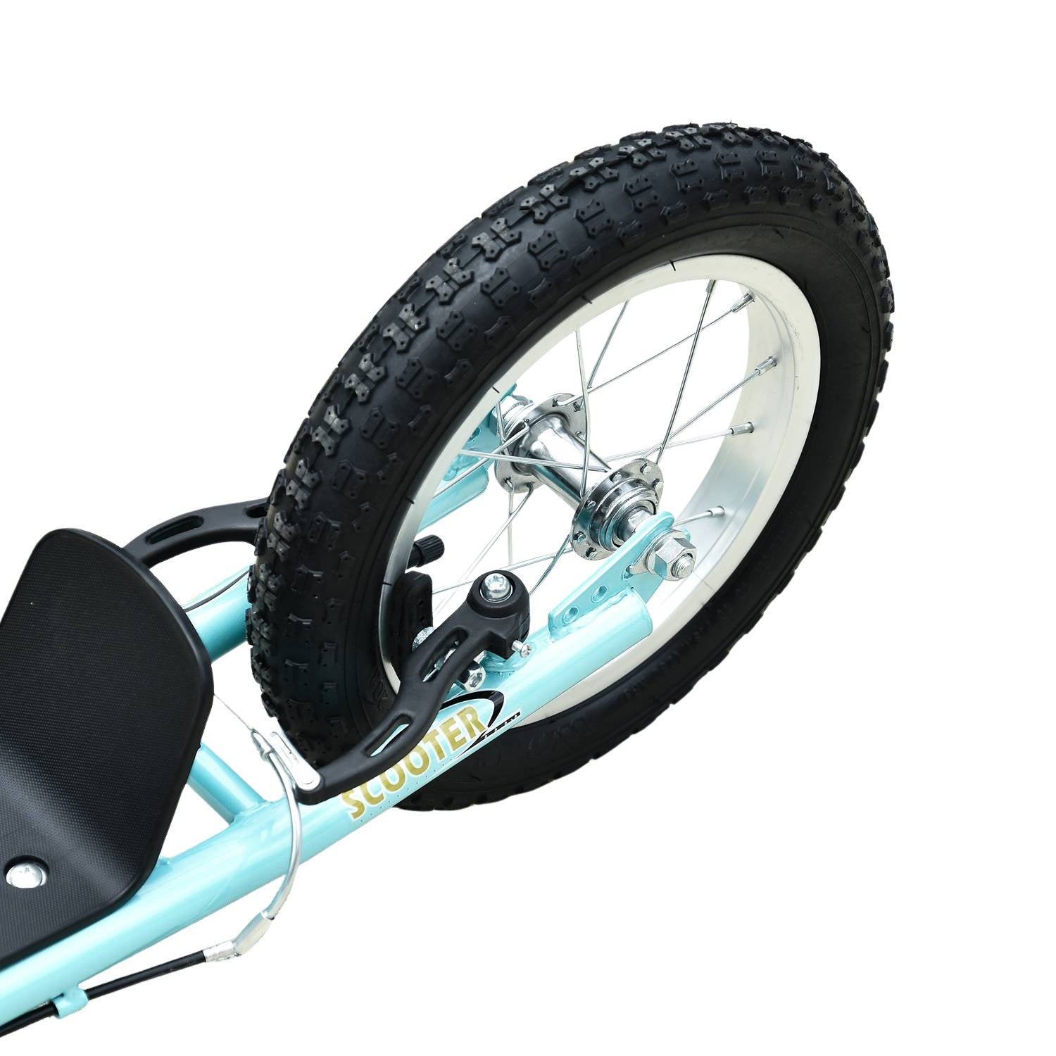 Barnskoter från 5 år, sparkscooter, stadsskoter för barn, aluminium, 120 x 58 x 85-95 cm, ljusblå