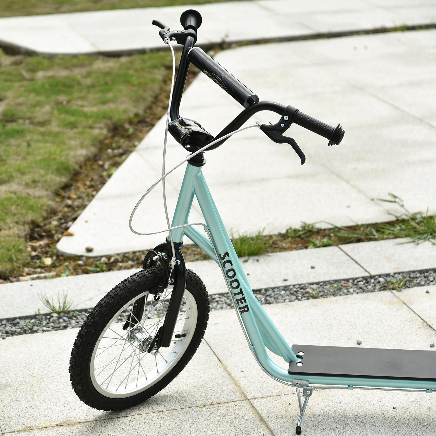 Uppfällbar sparksparkcykel för barn, handbroms, 16"" luftdäck