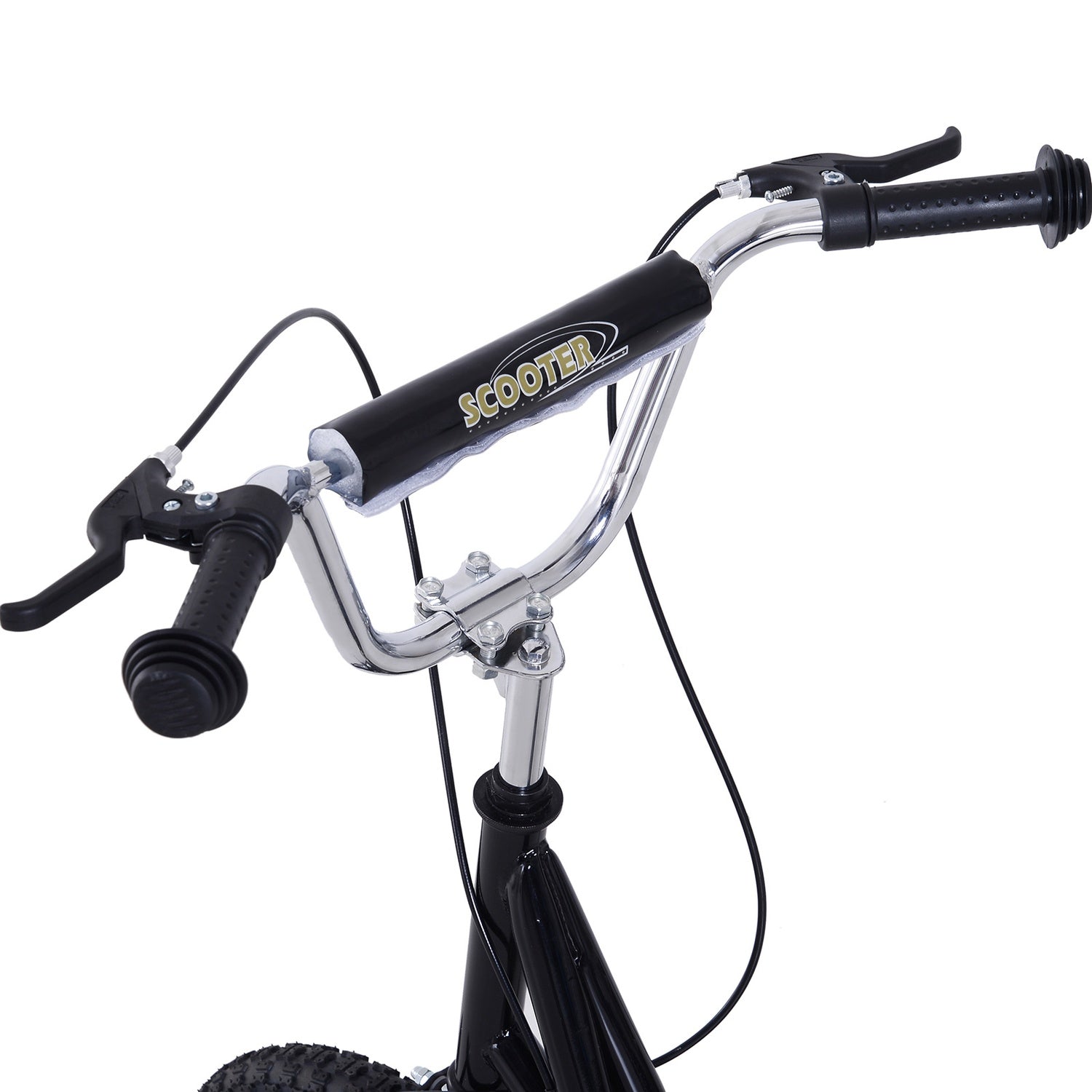 Barnsparkcykel, 16-tums, luftdäck, svart