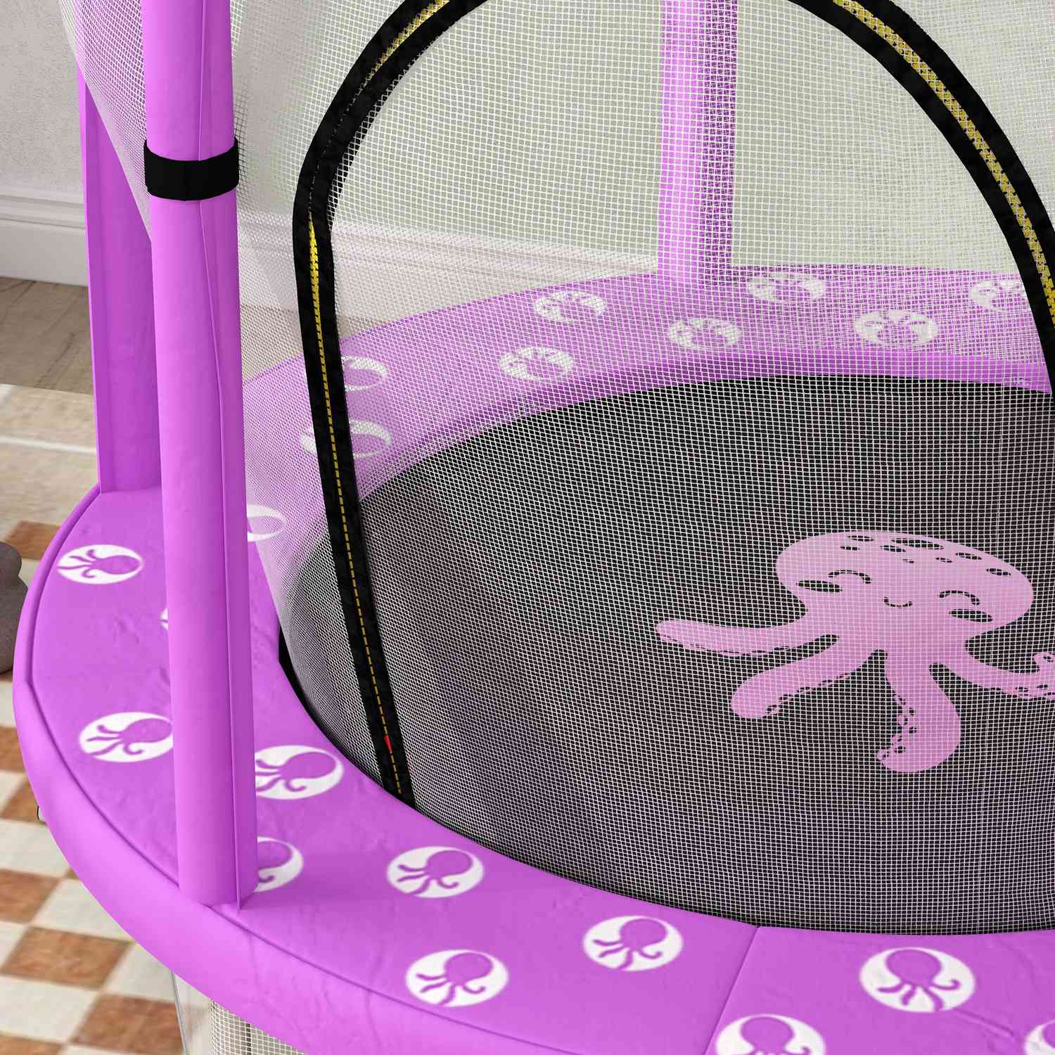 Barntrampolin med skyddsnät, Ø140 cm