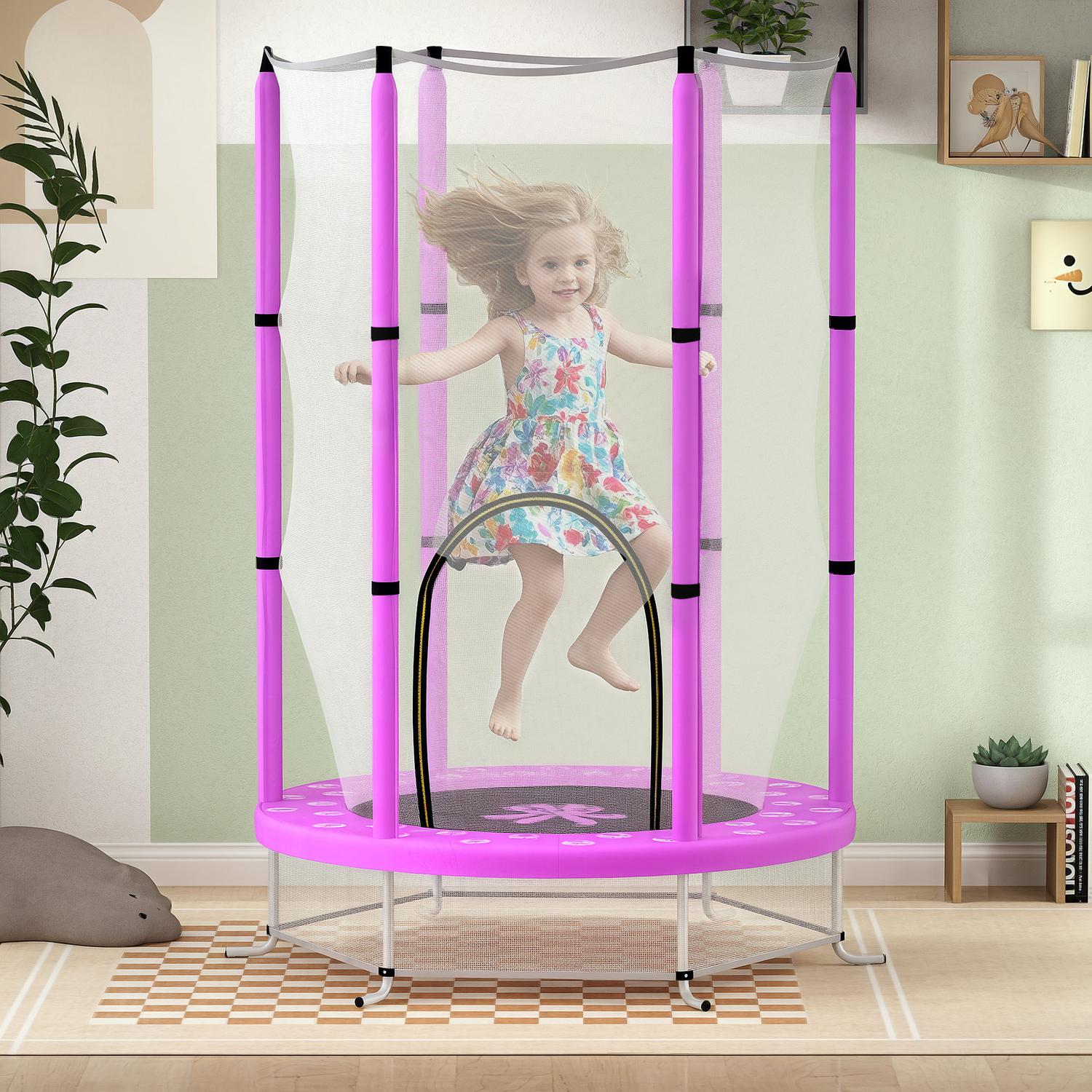 Barntrampolin med skyddsnät, Ø140 cm
