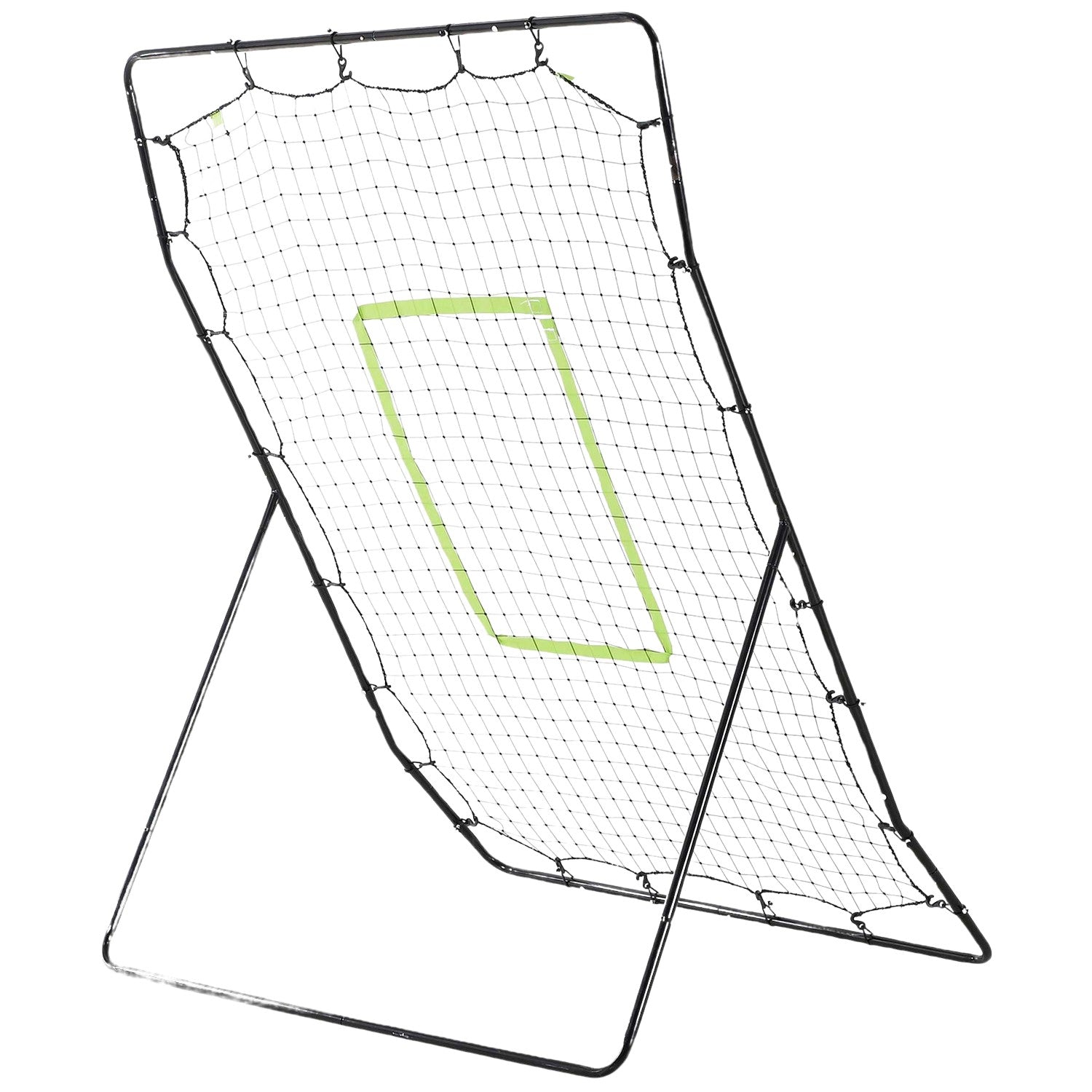 Baseball Rebounder Net, Portable Black Metal, 123 x 174 cm